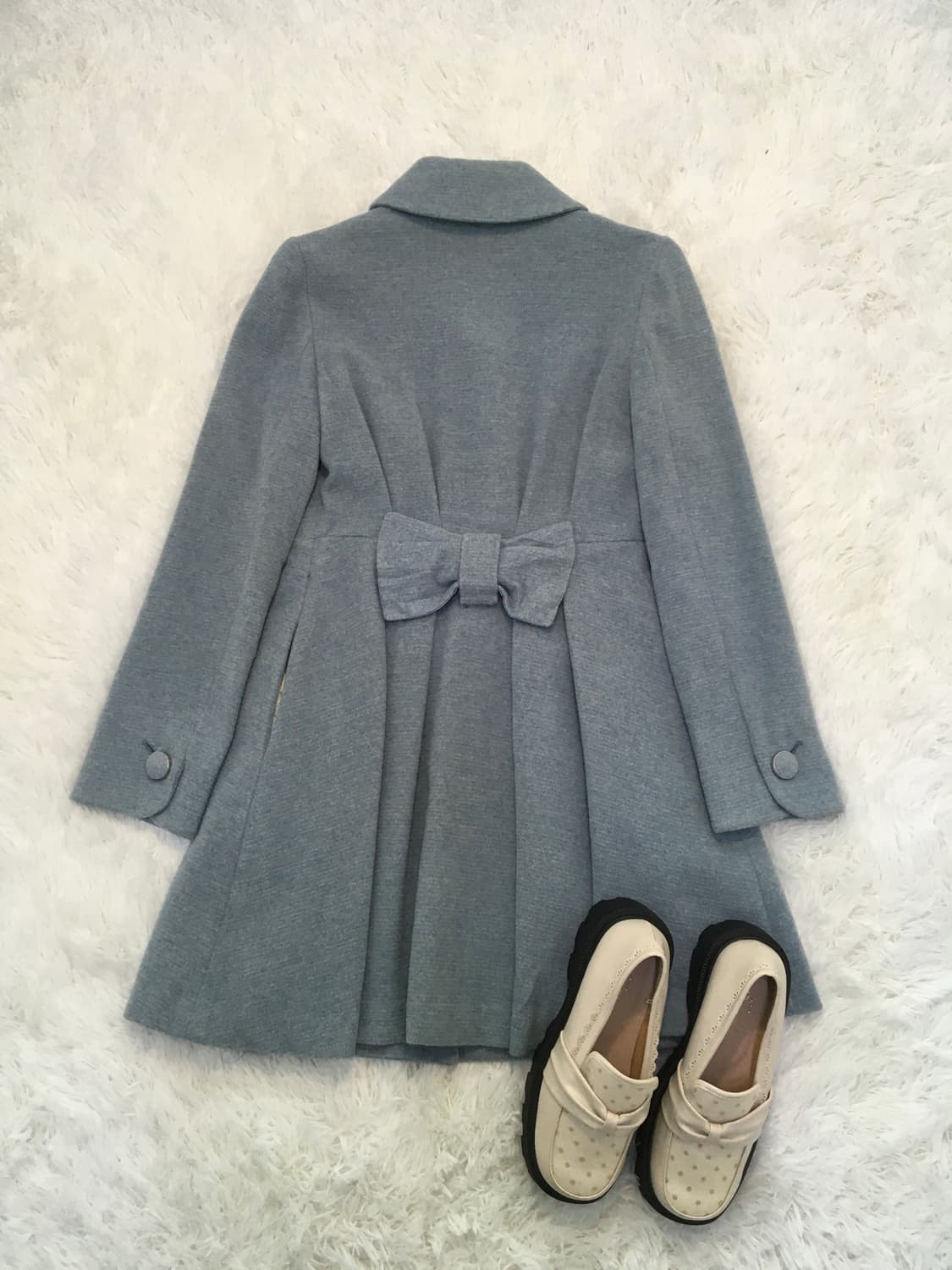 일본빈티지 로걀 갸루 하늘 롱코트 상품이미지2