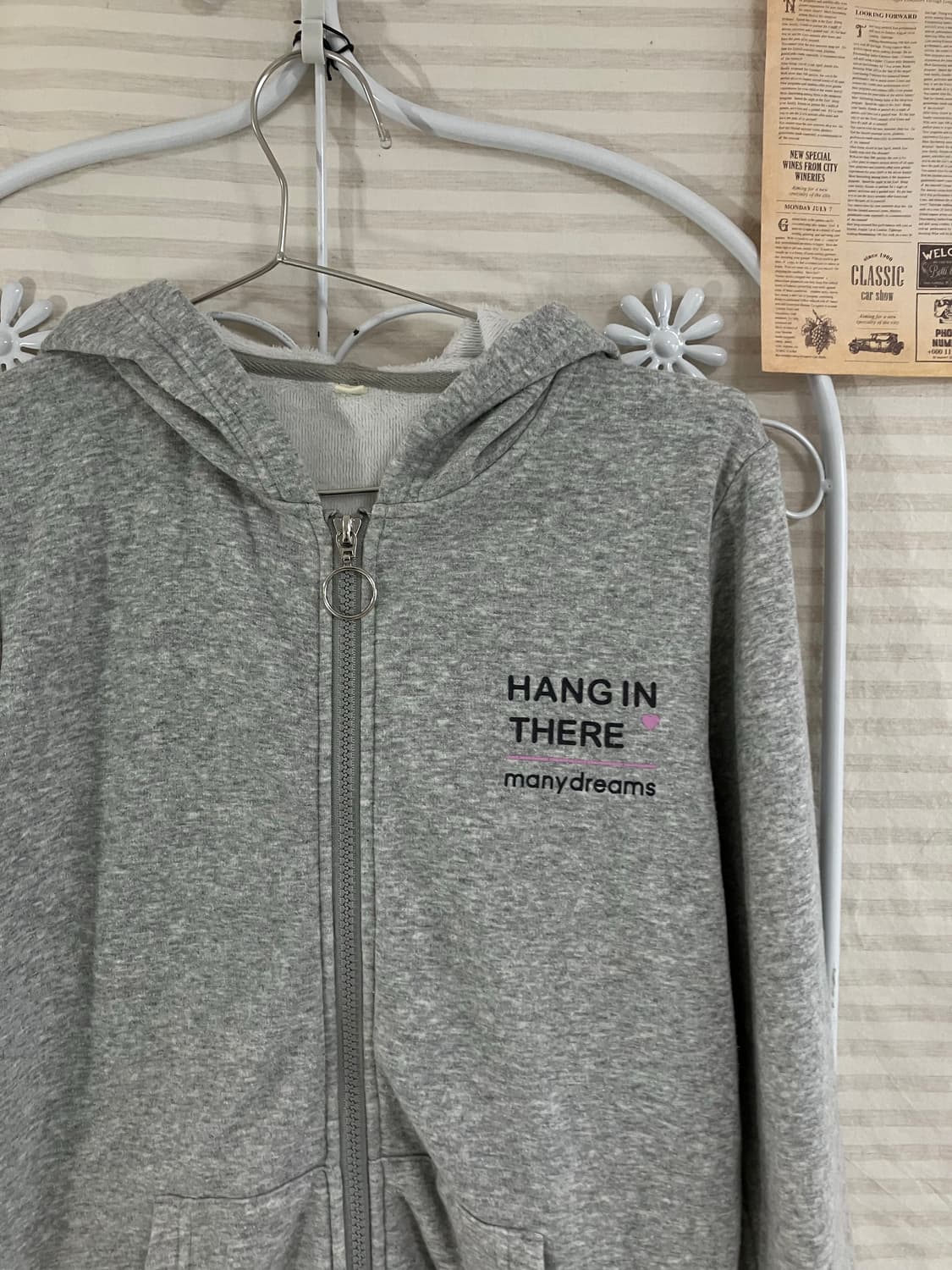 빈티지 멜란지 러블리 후드 집업 933 y2k 스트릿 갸루 펑키 일본빈티 상품이미지3