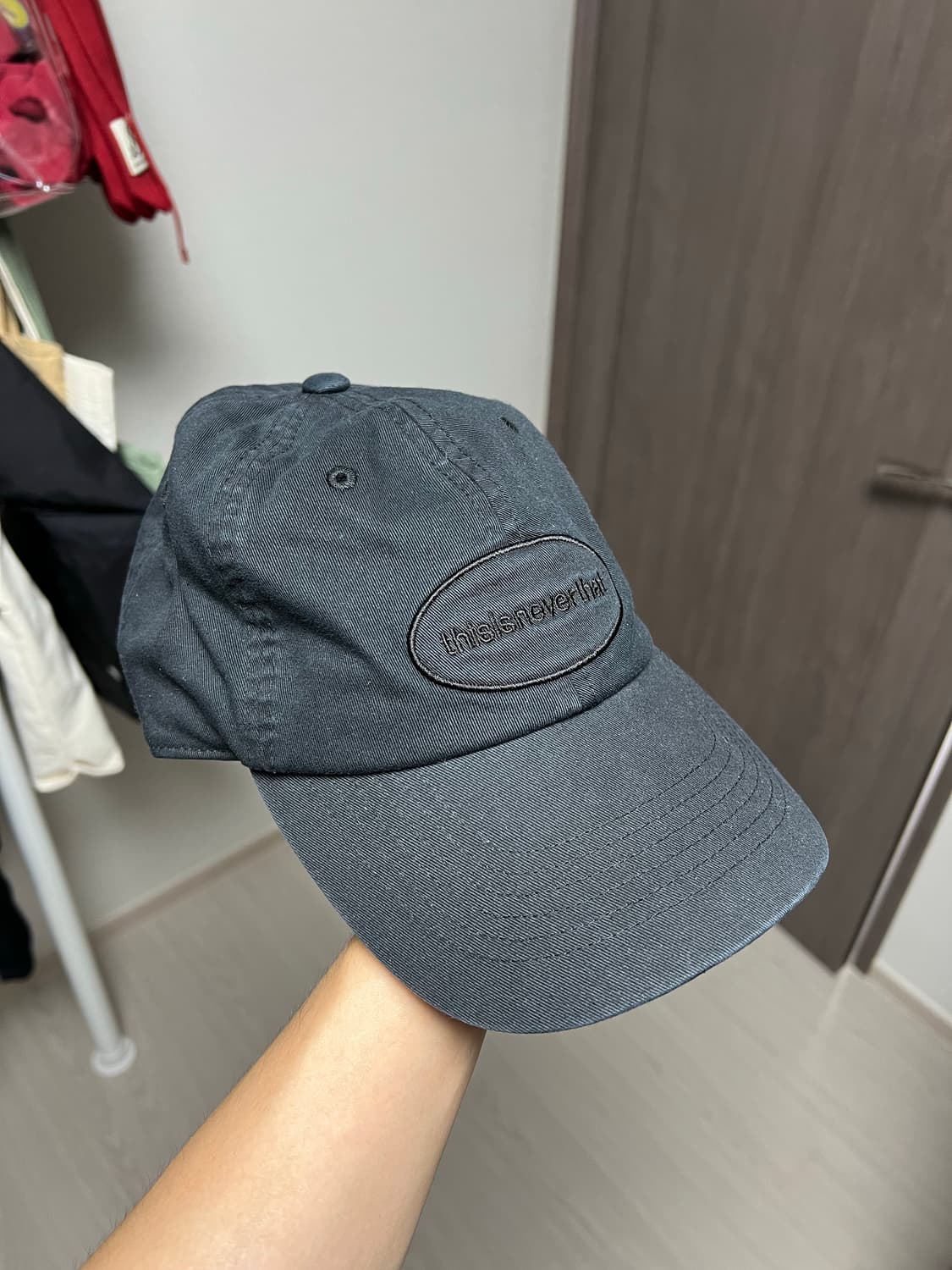 디스이즈네버댓 Overdyed E/T-Logo Cap Black 상품이미지2