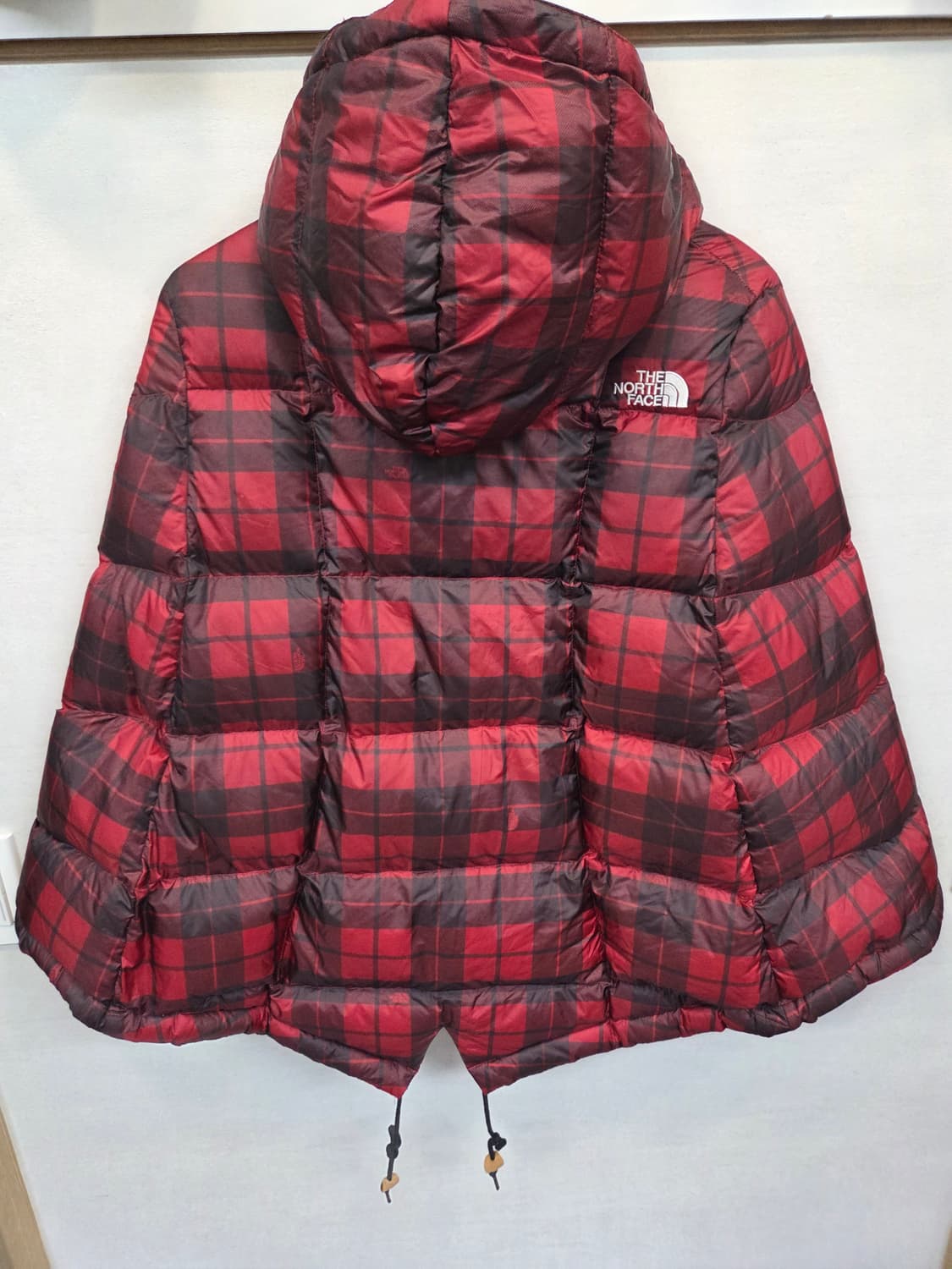 노스페이스 700 판초 체크 구스다운 패딩 90 상품이미지2