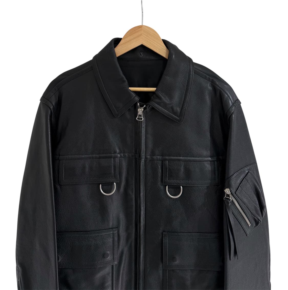 솔리드옴므 포켓 카우레더 자켓 상품이미지3