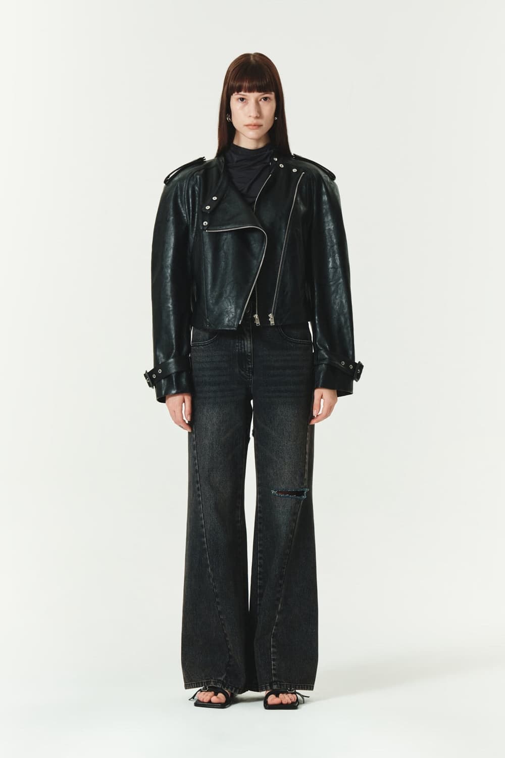 마뗑킴 가죽자켓 라글란 크롭 레더자켓 레더점퍼 킴마틴 MATIN KIM 상품이미지8