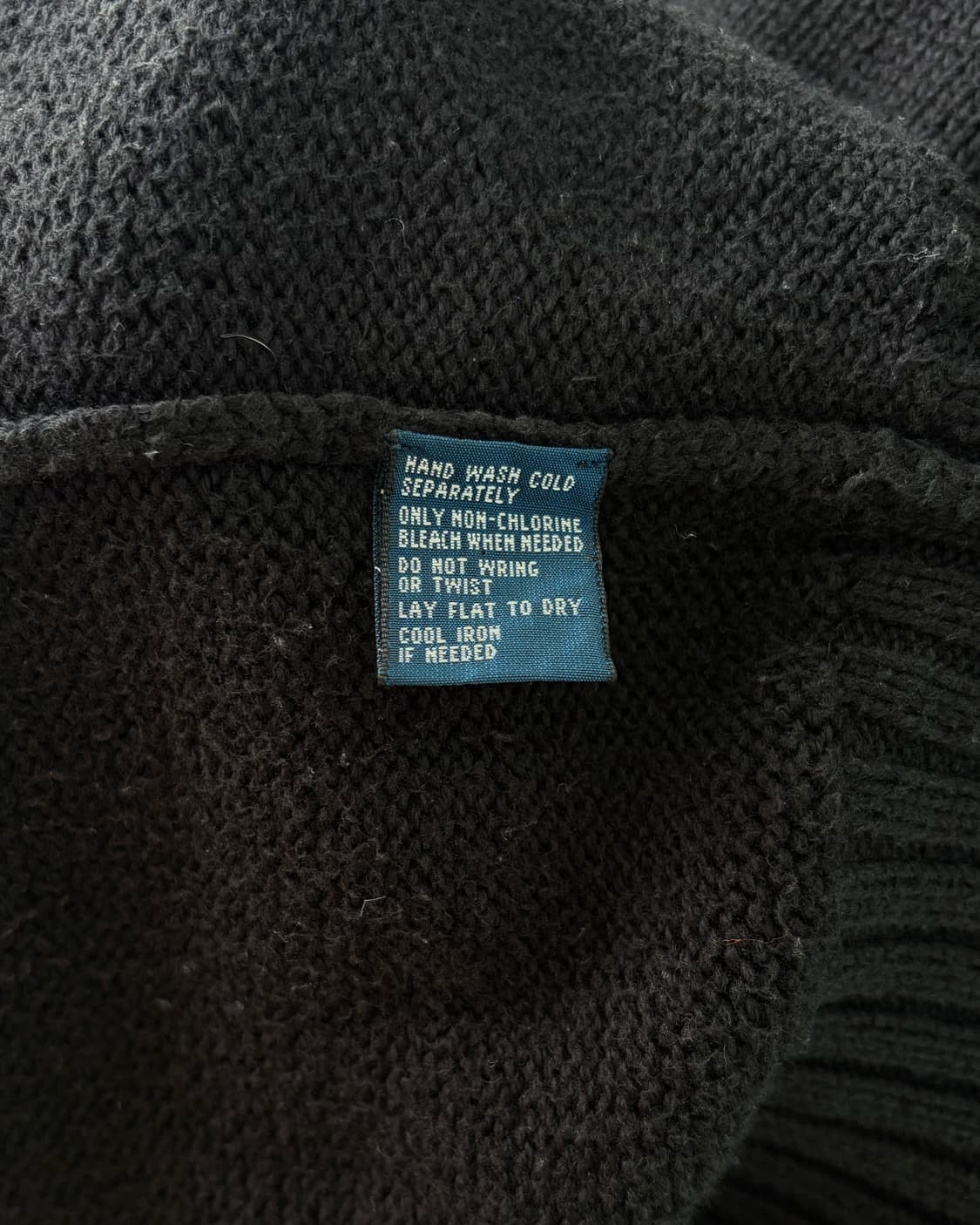 [M]폴로 랄프로렌 블랙 라운드넥 코튼 니트 상품이미지7