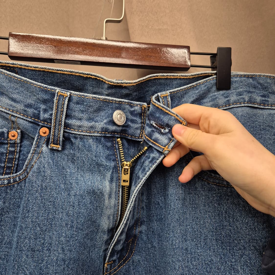 리바이스 505 레귤러 핏 진 33 상품이미지4