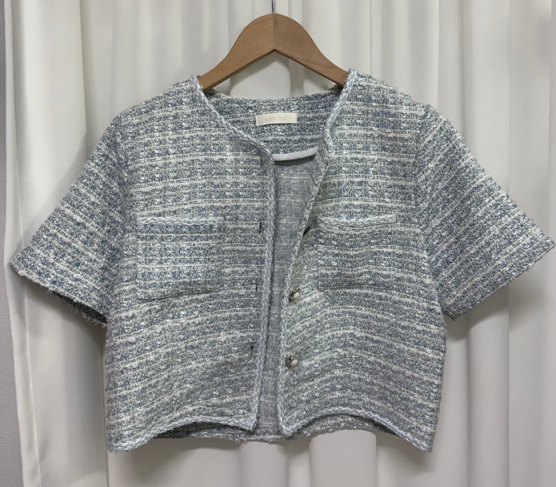 파프리카 반팔 트위드 자켓 상품이미지4