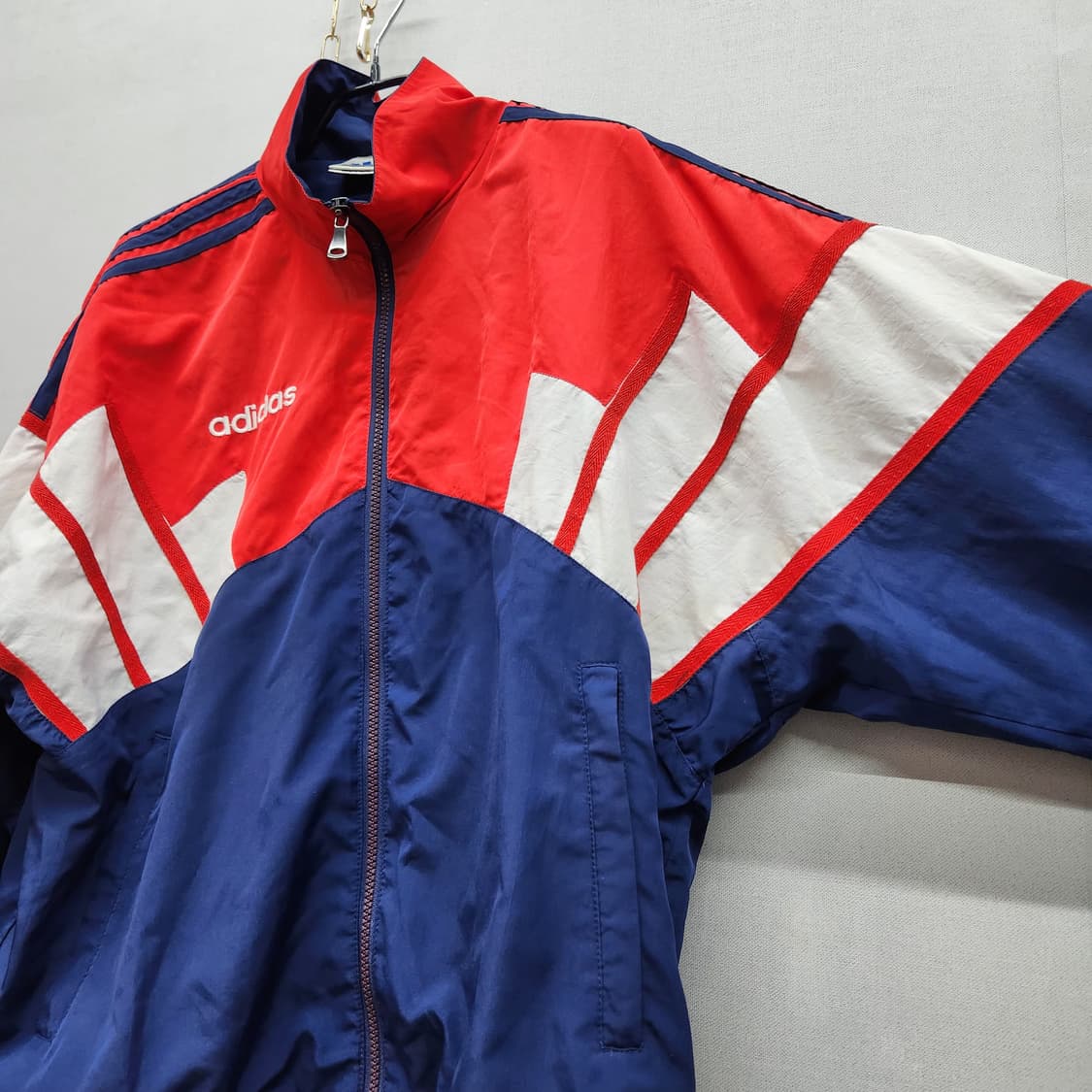 올드스쿨 아디다스 배색 오버핏 바람막이 95(XL) 상품이미지3