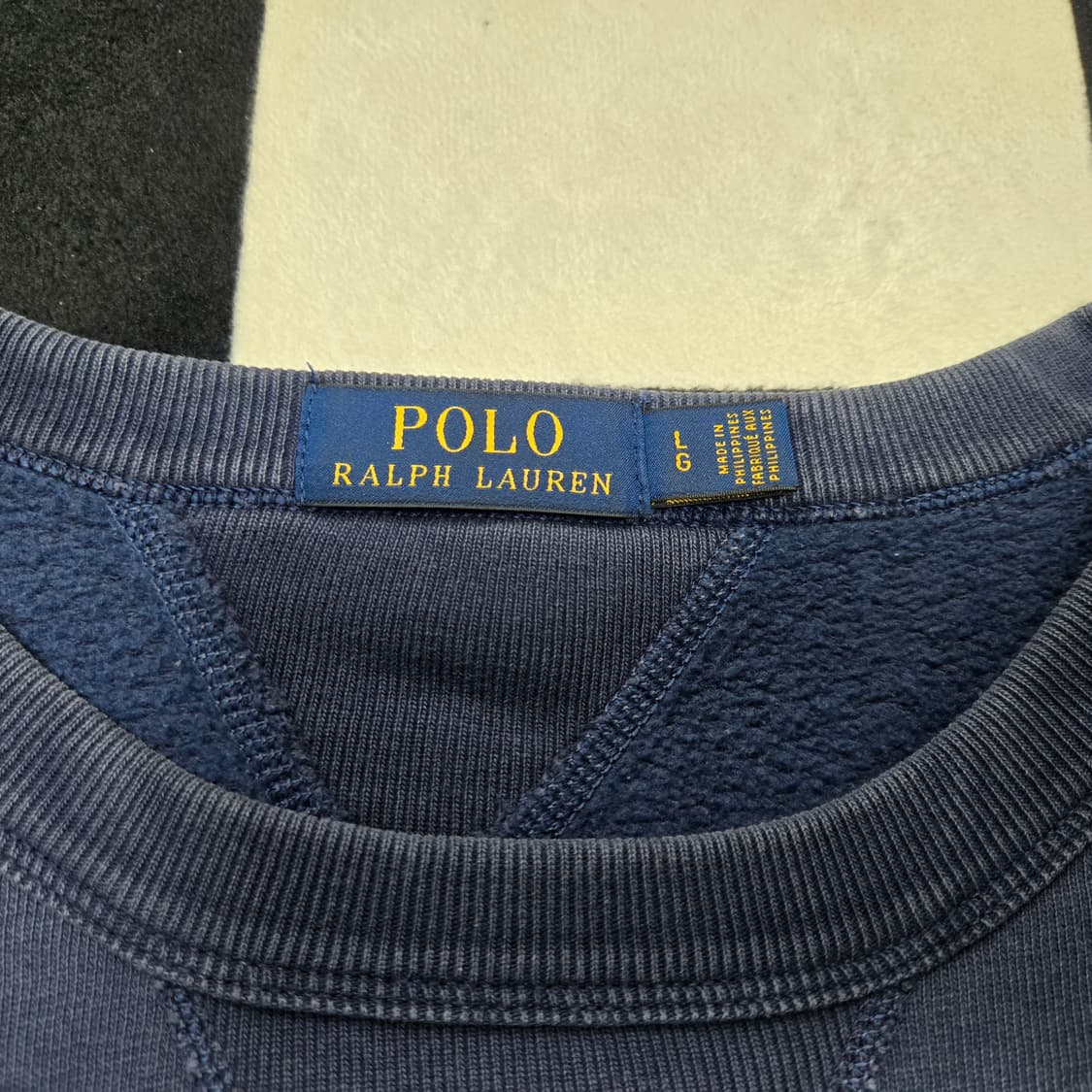 L 폴로랄프로렌 RL 피그먼트 스웻셔츠 네이비 상품이미지3