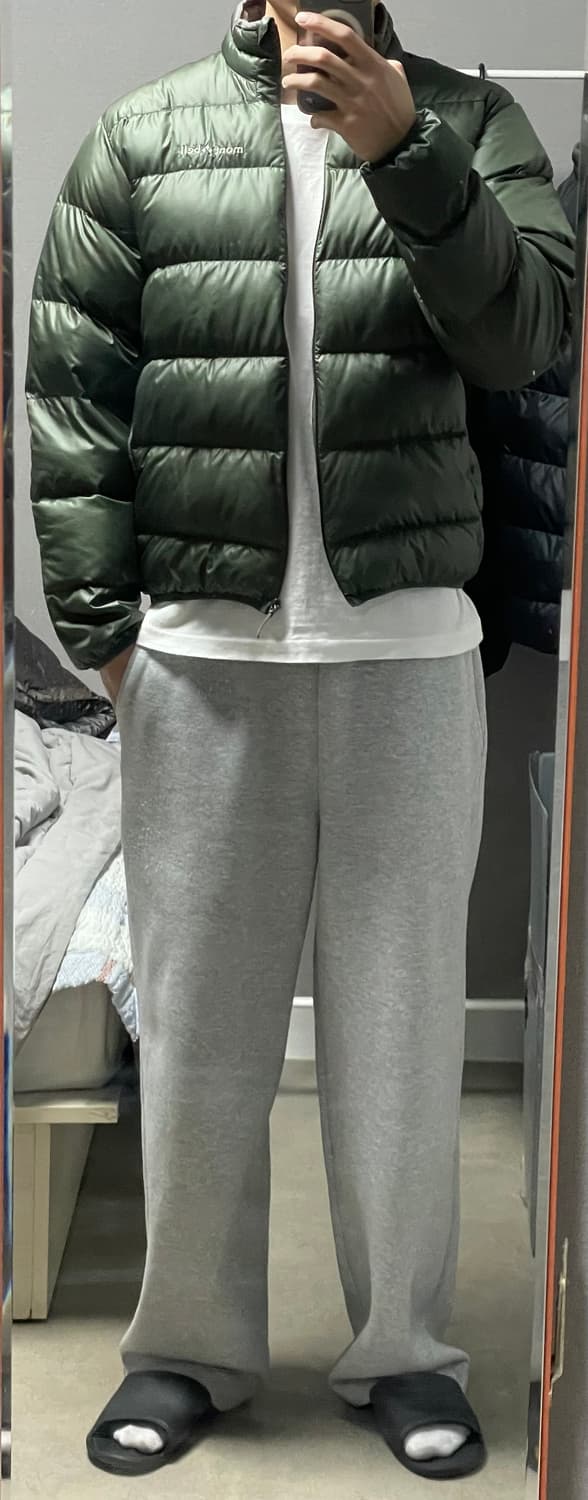 빈티지 몽벨 라이트 알파인 구스 다운 패딩 자켓 올리브 카키 상품이미지6