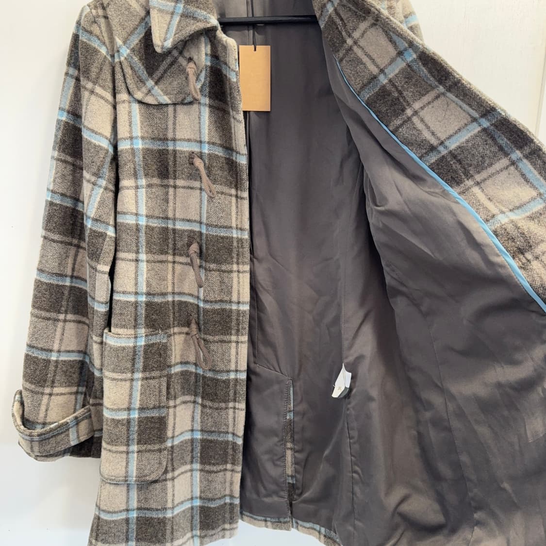 GAP plaid 울 더플 코트 상품이미지6