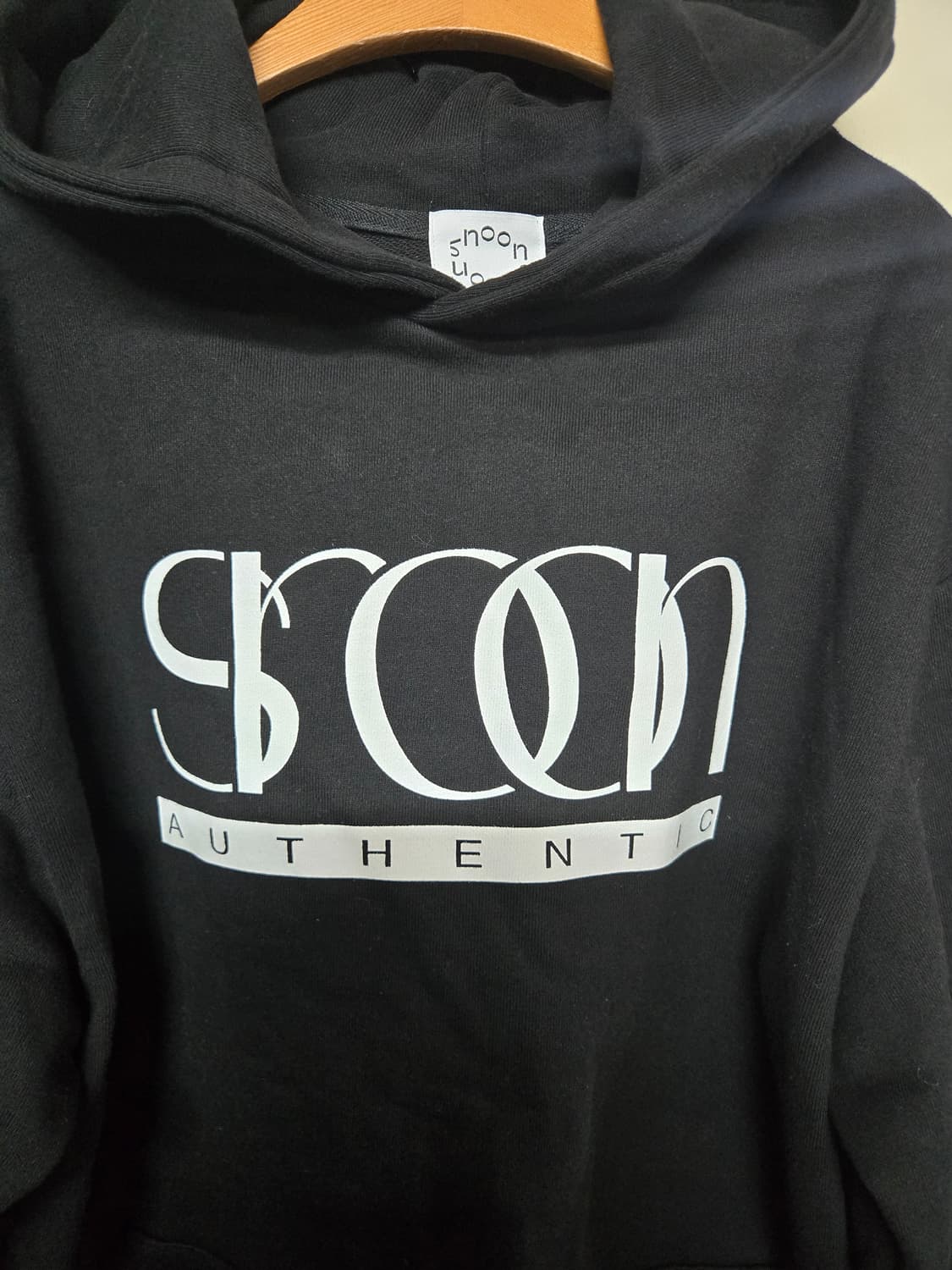 거의새제품)시눈 SINOON 블랙 체크포인트 후드티 남녀공용  상품이미지3