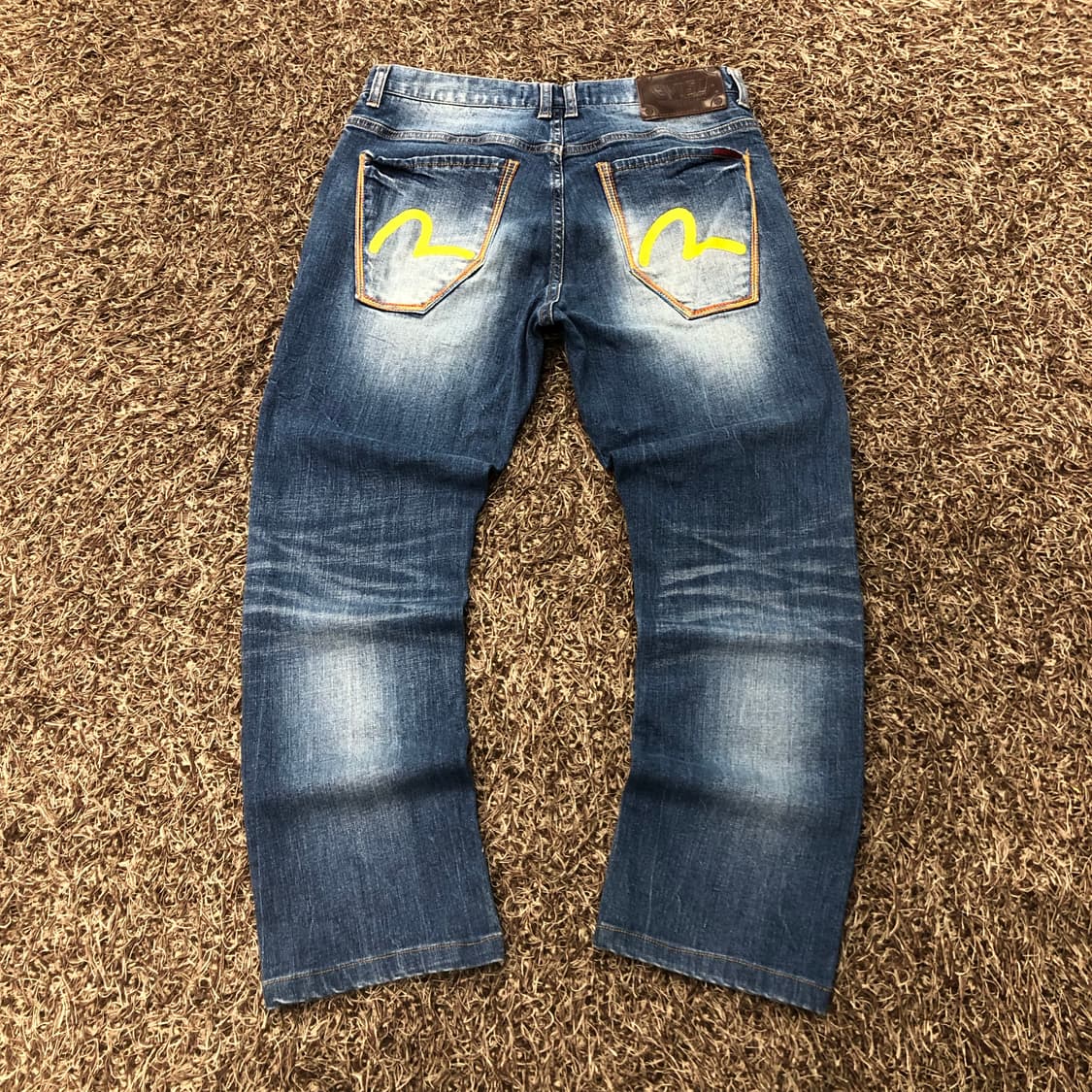 에비수 워싱 포켓 로고 데님 팬츠 상품이미지1