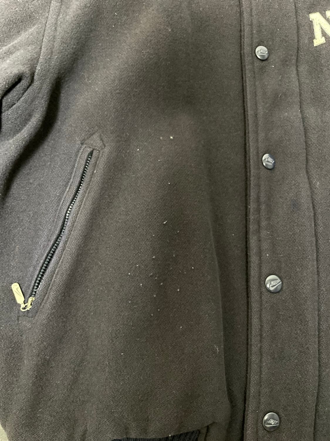 90s 나이키 울 바시티 빅 스우시 자켓 상품이미지4