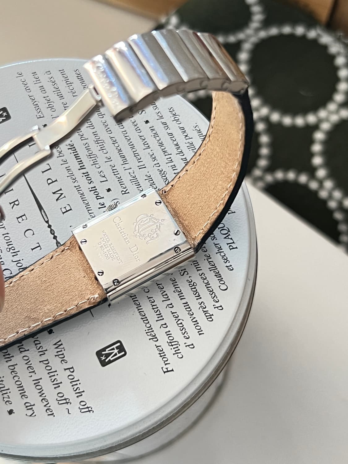디올 리바 메탈 스퀘어 시계/정품감정 케어 상품이미지9