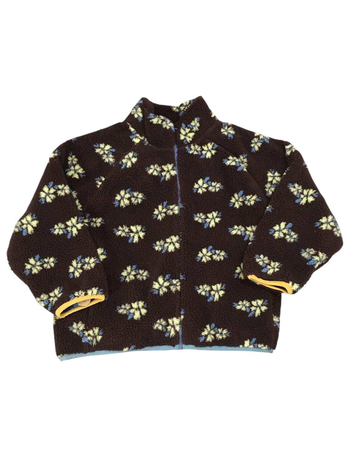 플라워 플리스 집업 브라운 상품이미지1