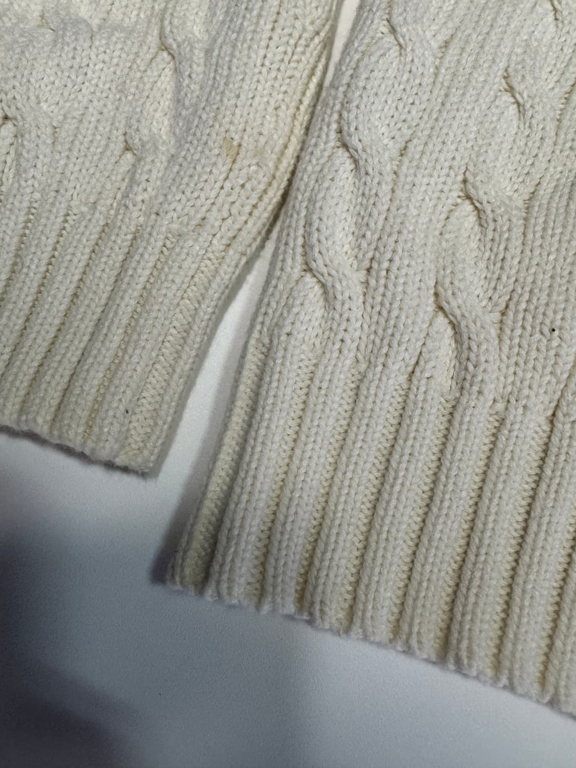 여성 폴로 랄프로렌 스포츠 케이블 브이넥 코튼 니트 상품이미지5