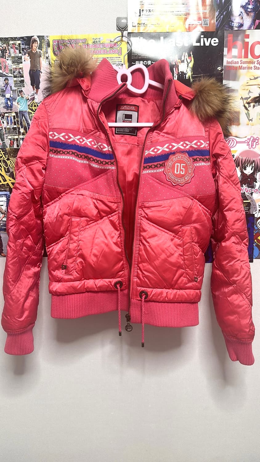 갸루 핫핑크 y2k 핀터깔 대장템 키치 일브 패딩  상품이미지1