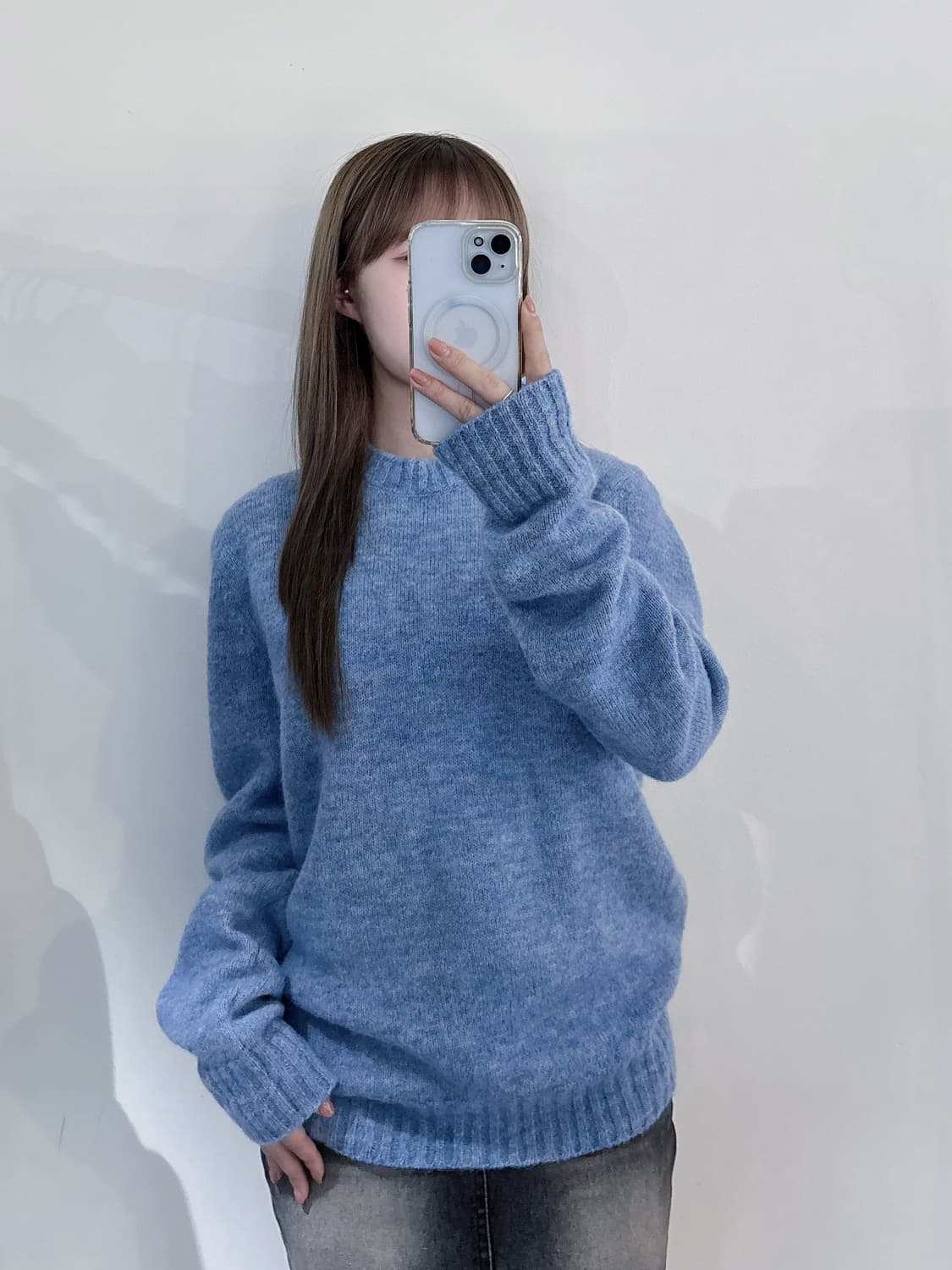 아페쎄 루카스 베이비블루 울 니트 상품이미지2