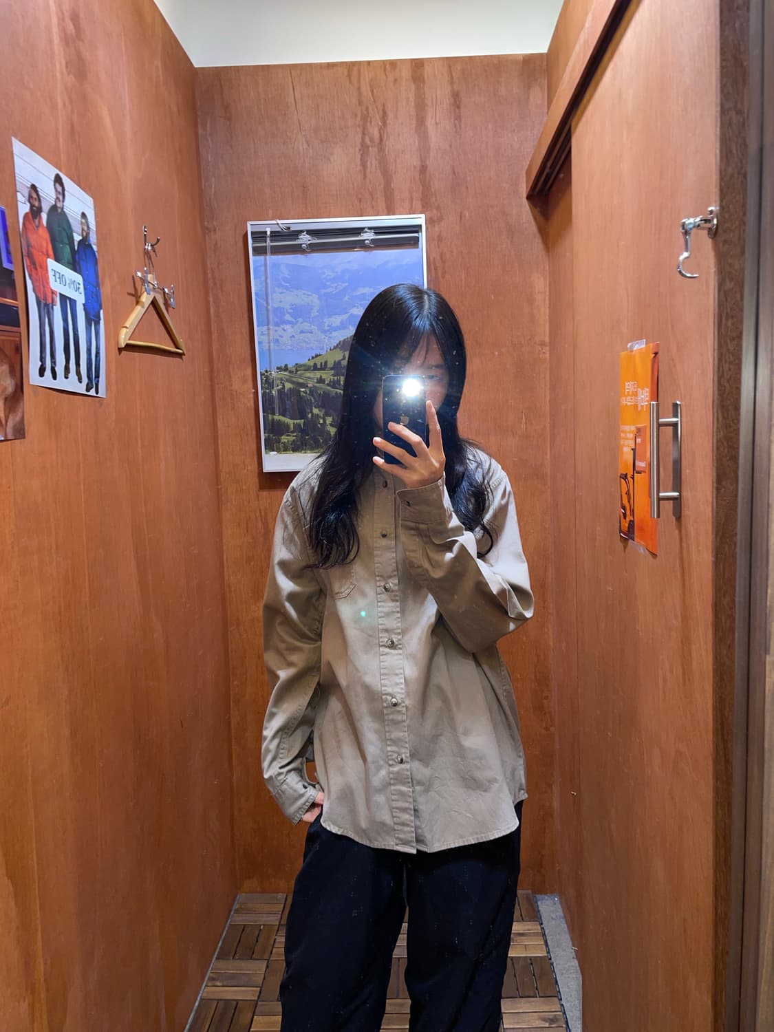 (M) Wrangler 랭글러 코튼 워크 셔츠 상품이미지1