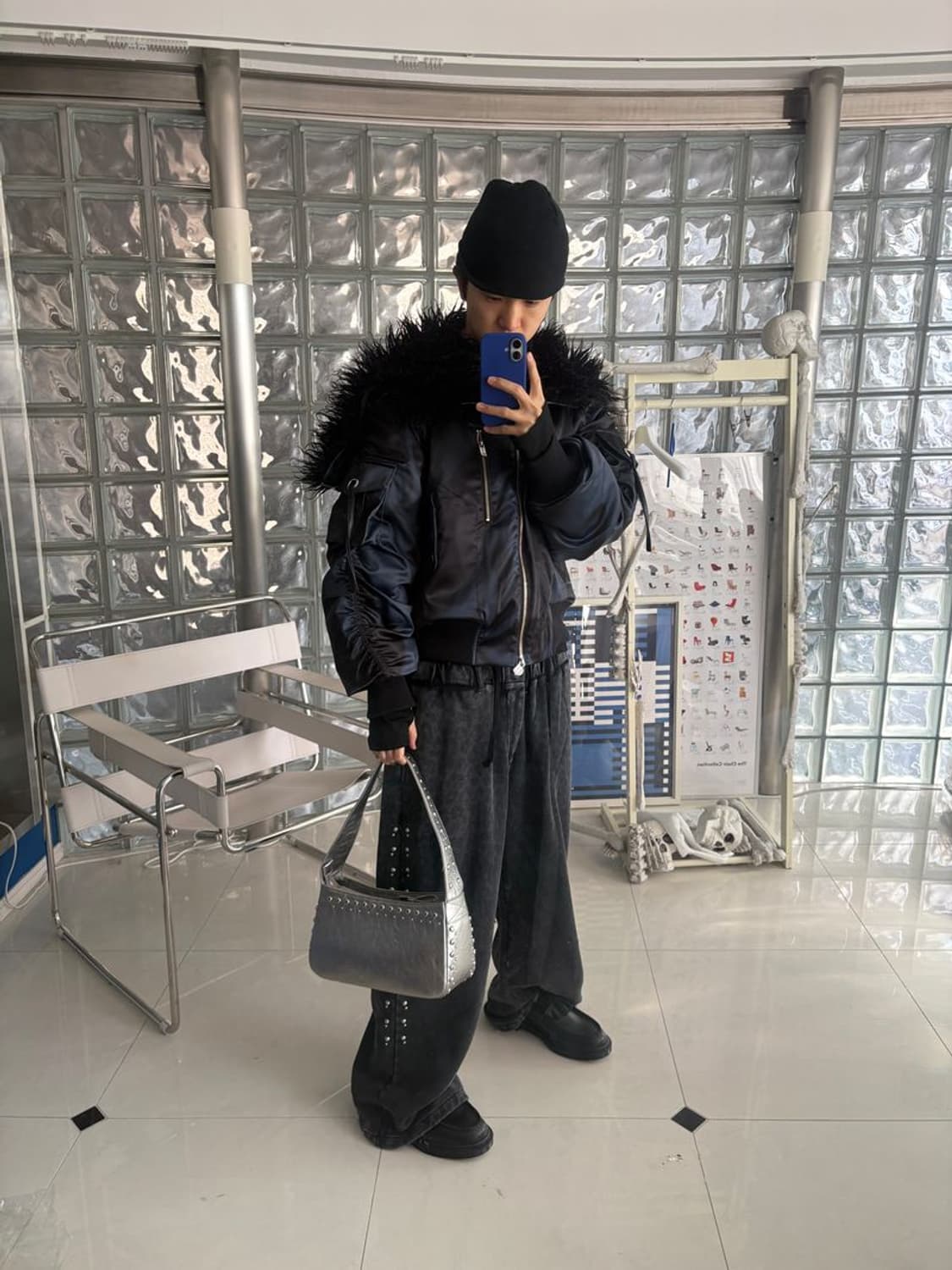 OVER STUD LEATHER SHOULDER BAG 상품이미지6