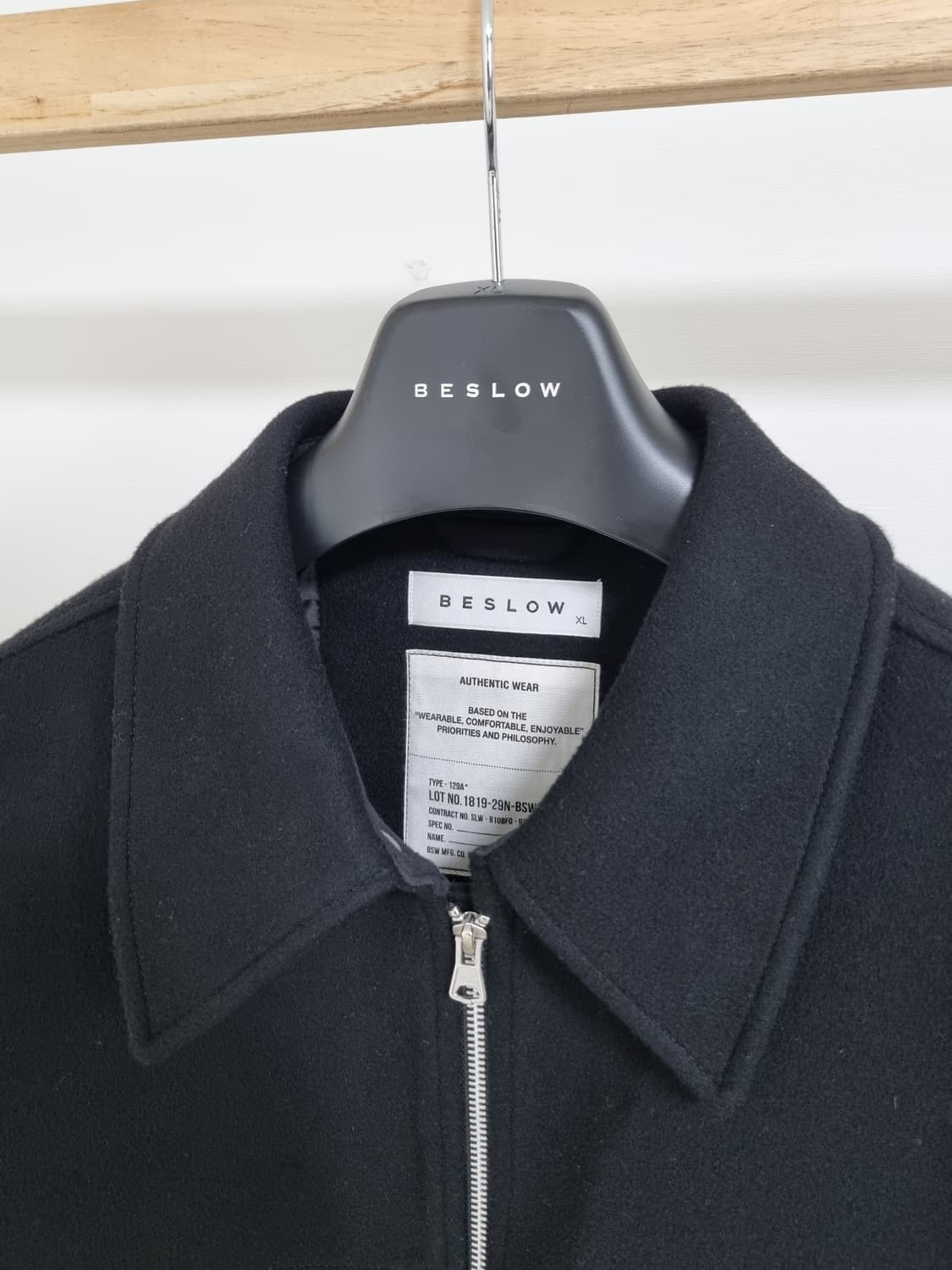 [비슬로우] 캐시미어 밀리터리 자켓 블랙 상품이미지2