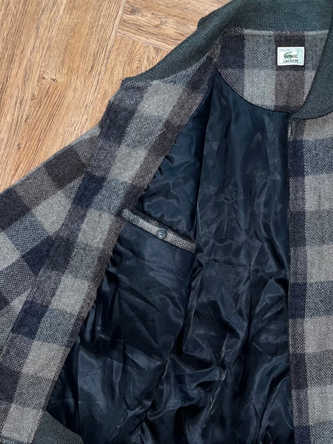 Lacoste 라코스테 모직 체크 블루종 상품이미지8