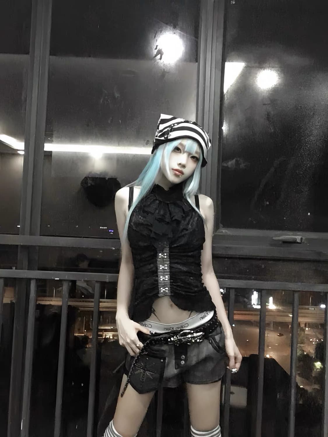 Ariadnaw 블랙 레이스 숏팬츠 상품이미지4