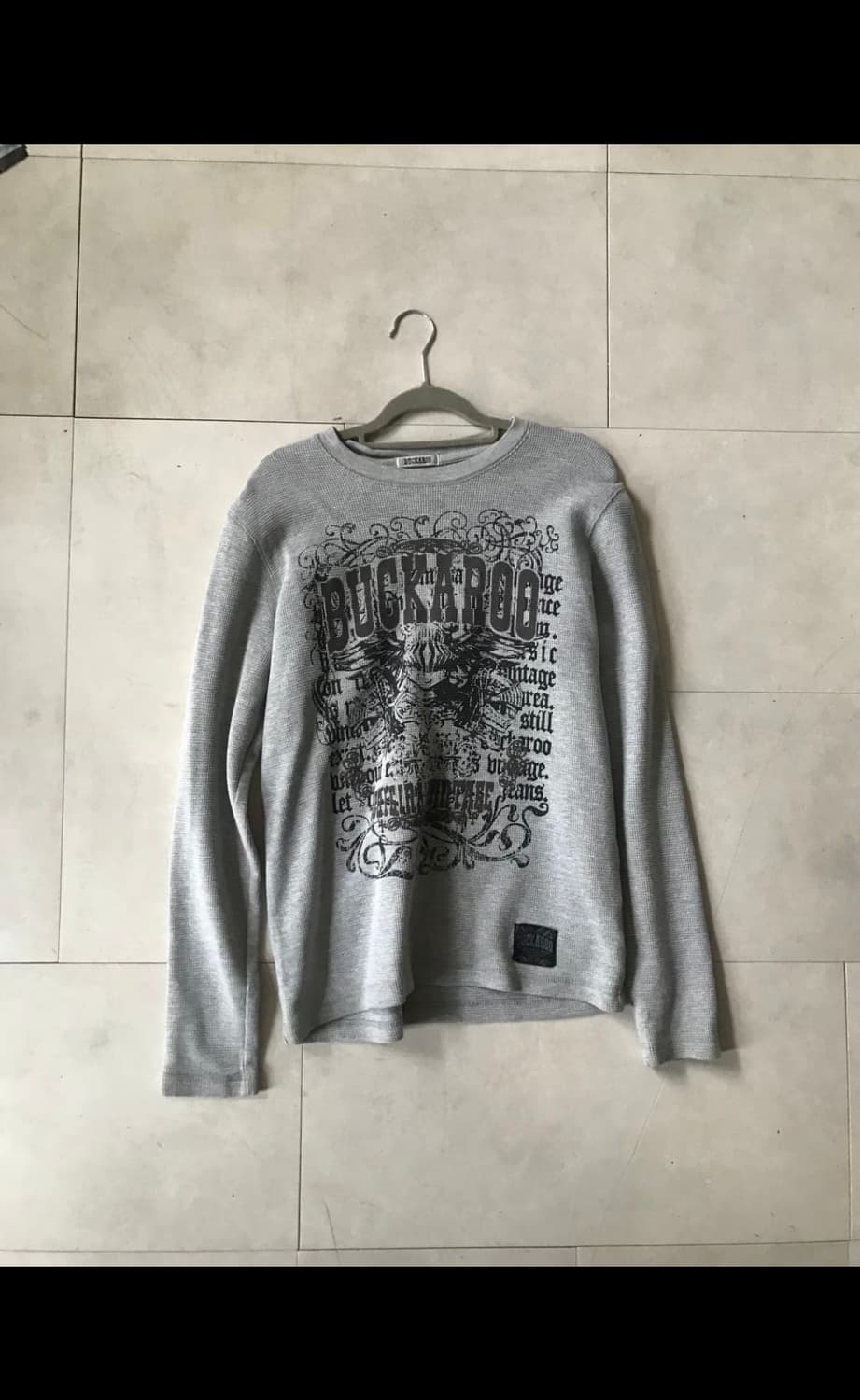 버커루 y2k 와플 롱슬리브 니트 상품이미지3