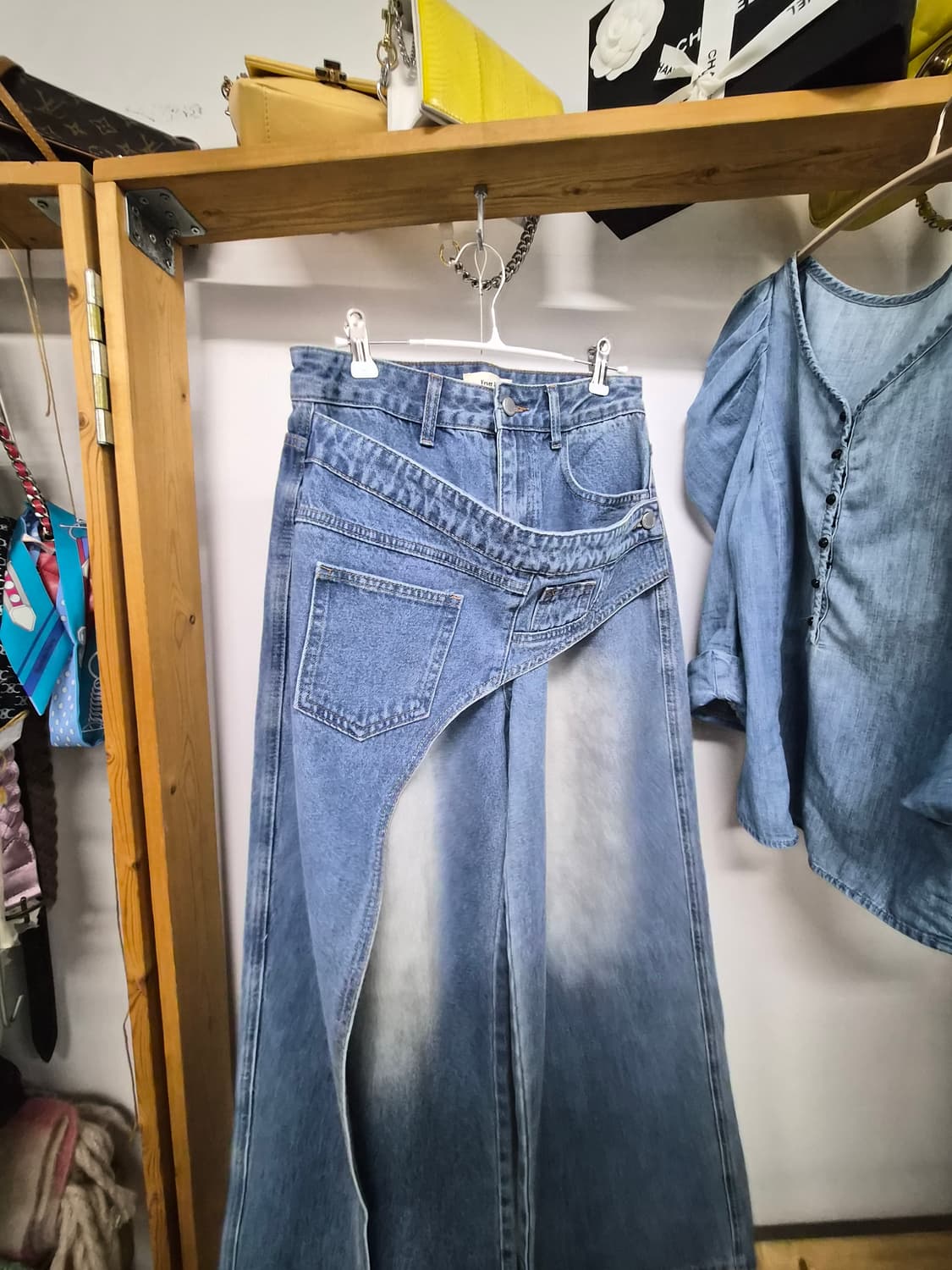 fever jeans 유니크 와이드 롱데님 상품이미지4