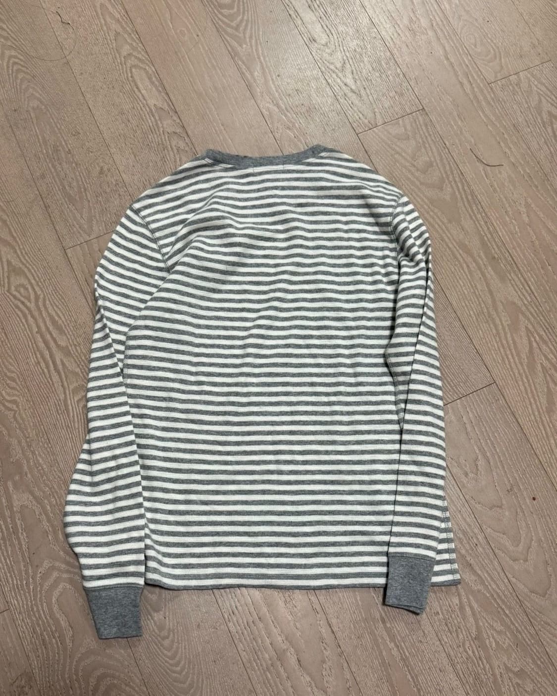 폴로 그레이 스트라이트 와플 티셔츠 상품이미지2