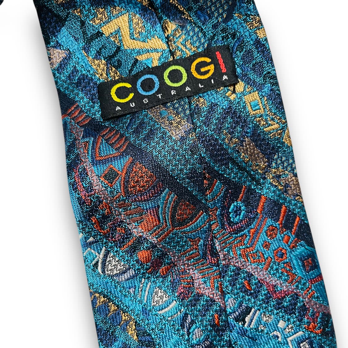 쿠지 90s 케이블 패턴 빈티지 실크 넥타이 상품이미지7