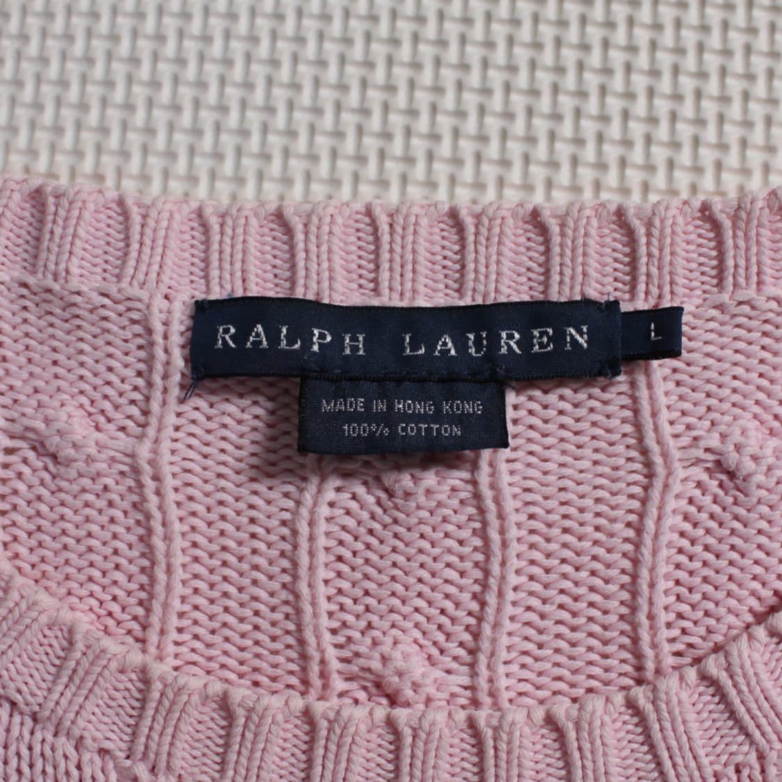 Polo 폴로 랄프로렌 핑크 케이블 니트 상품이미지5