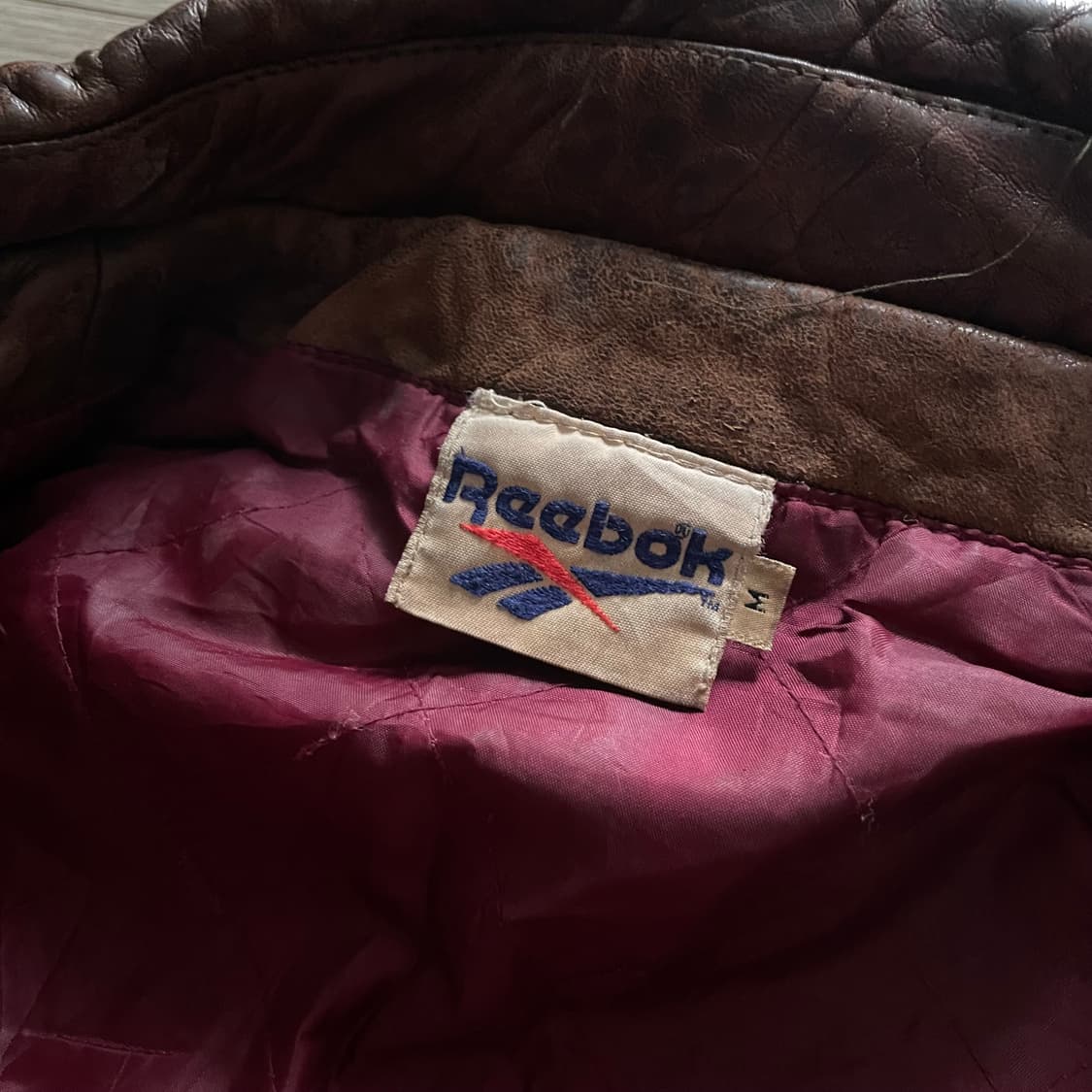 80s 90s 리복 올드스쿨 올 레더 바시티 자켓 상품이미지7