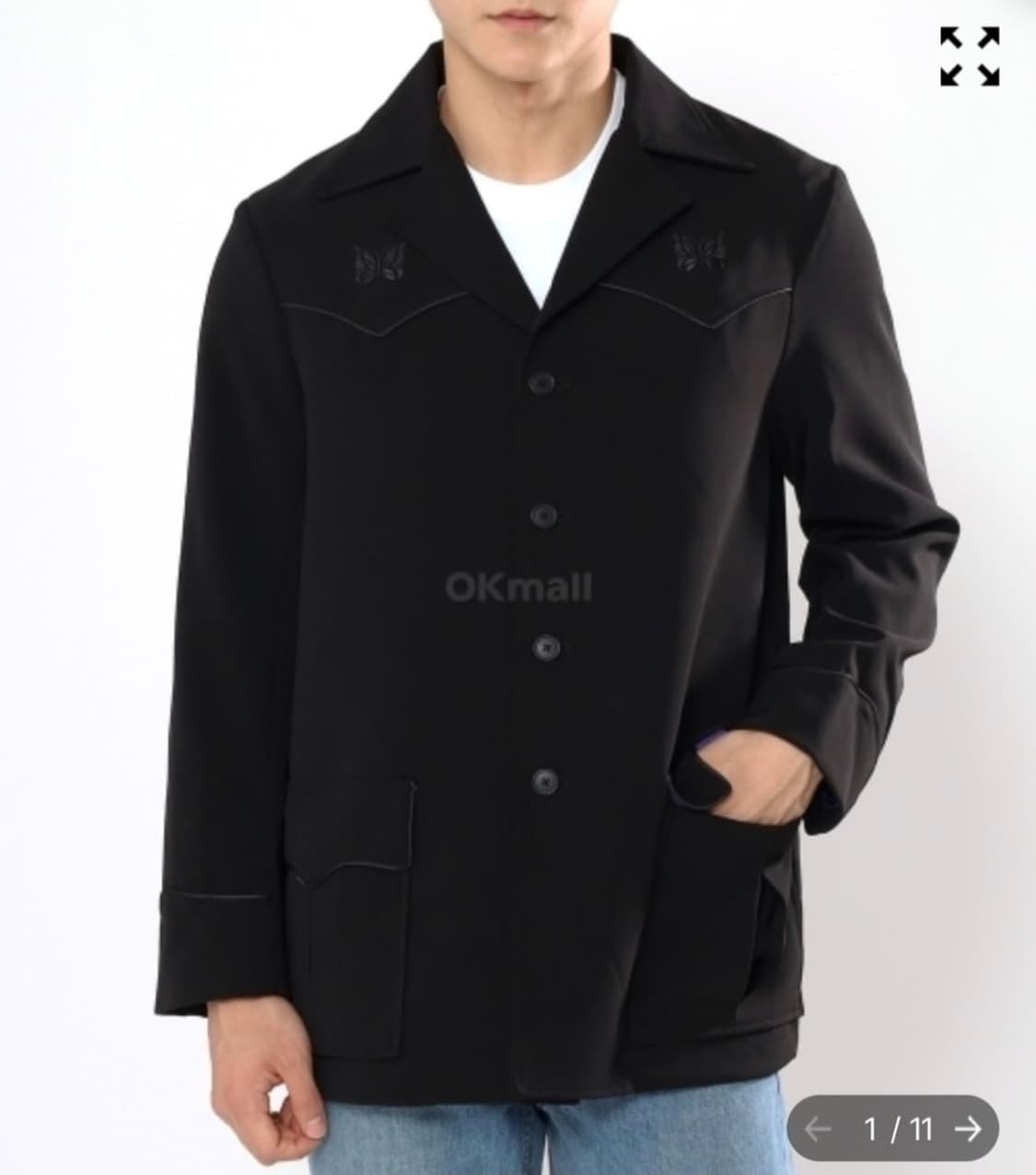 니들스(needles) 웨스턴 레더 자켓 (OT135) BK / XL 상품이미지3