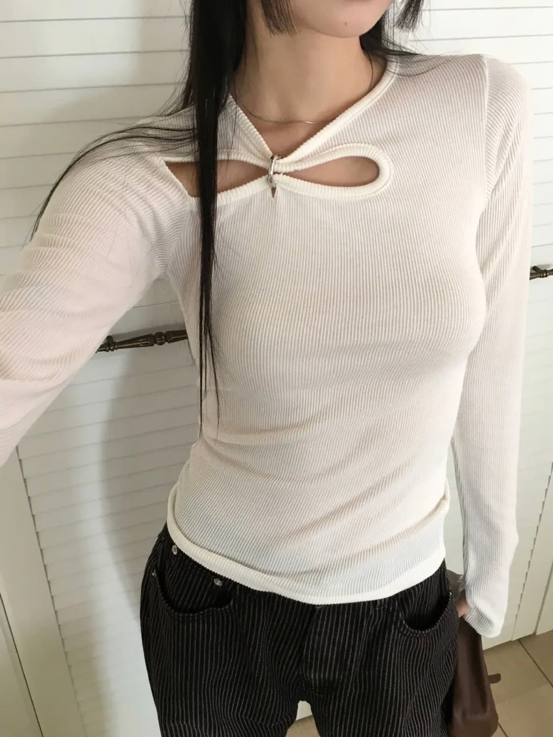 트임 워머 긴팔 티셔츠 상품이미지3