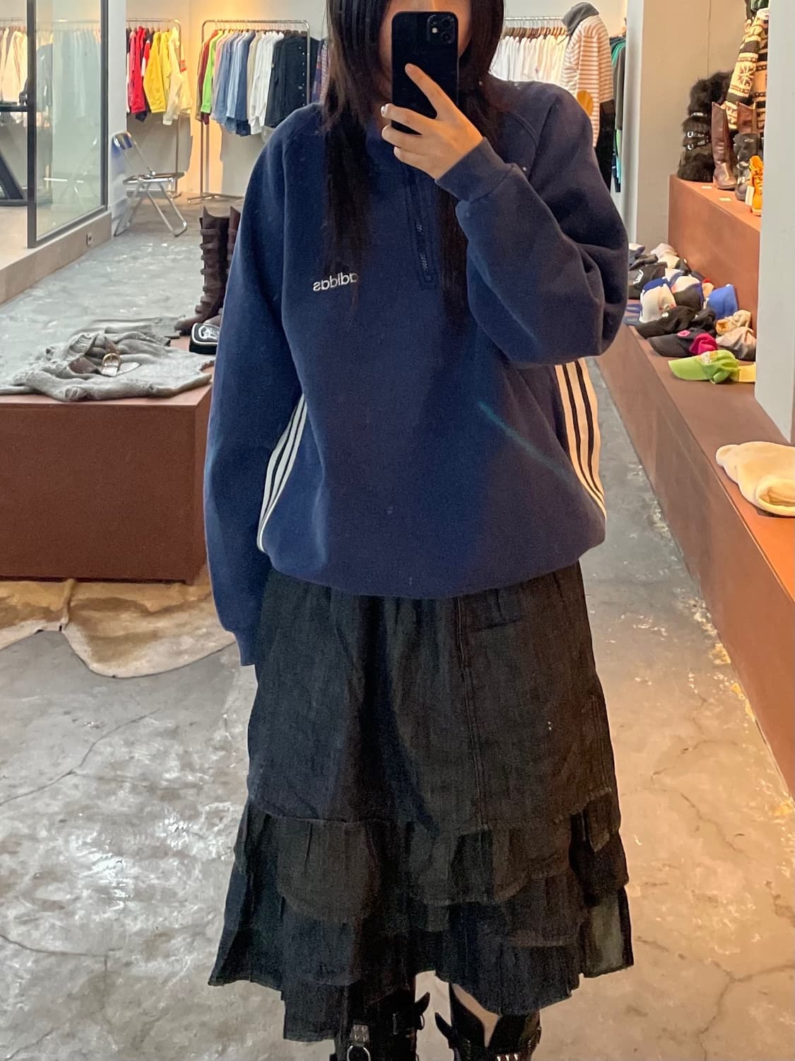 아디다스 올드스쿨 반집업 맨투맨 H628 상품이미지1