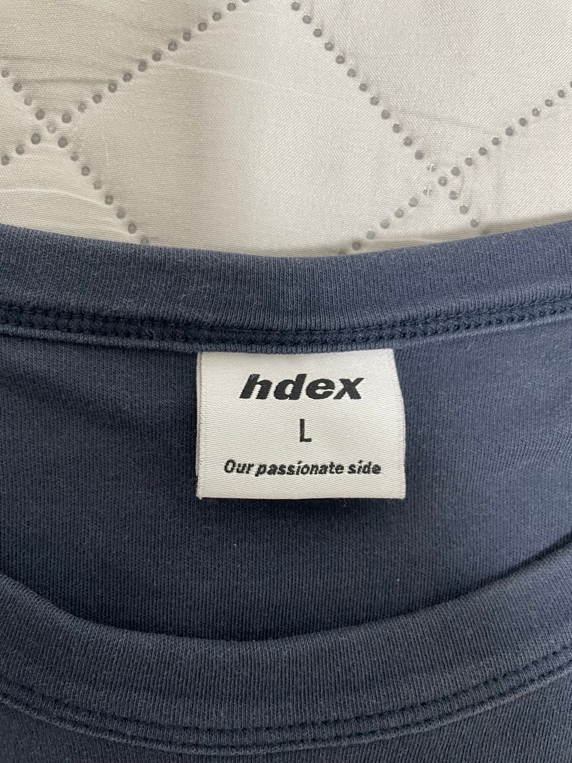 HDEX 스몰 로고 오버핏 반팔 티셔츠 네이비 상품이미지3