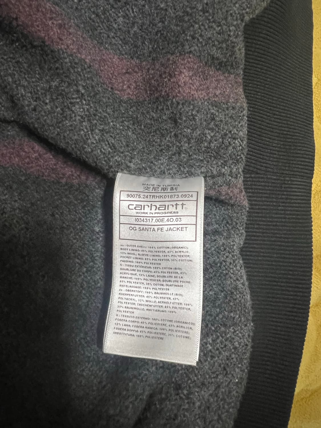 칼하트wip 산타페 자켓 블랙 L 판매합니다 상품이미지6