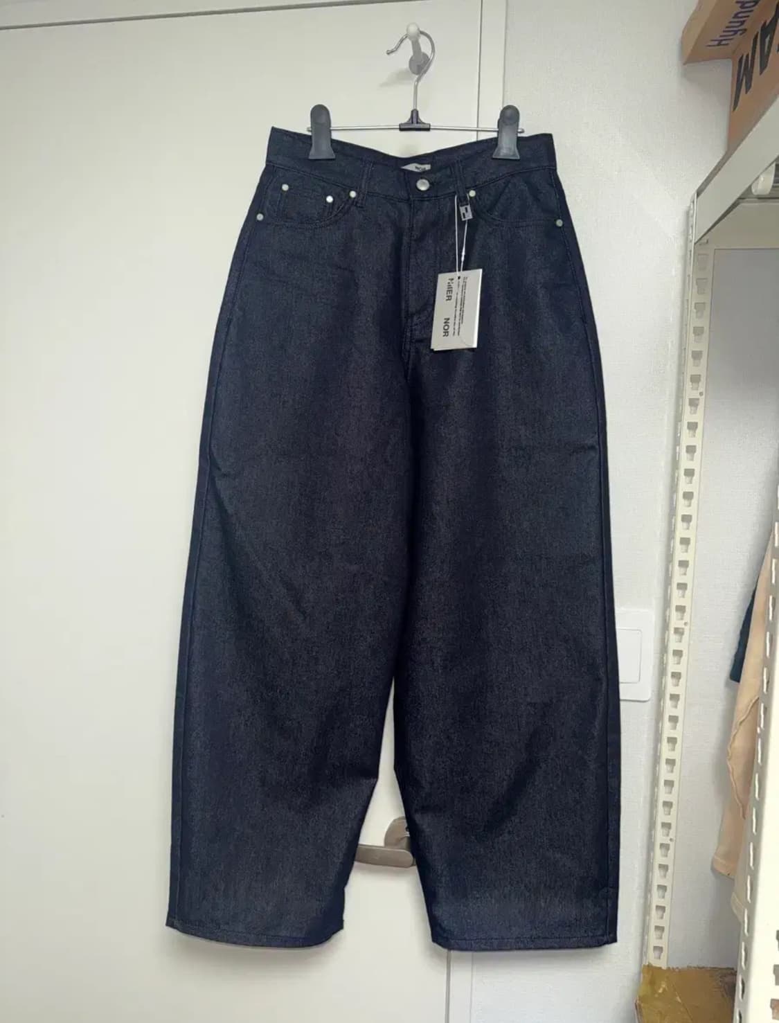 니어노어 배디 엔젤 데님 와이드 팬츠 인디고 1사이즈 상품이미지7