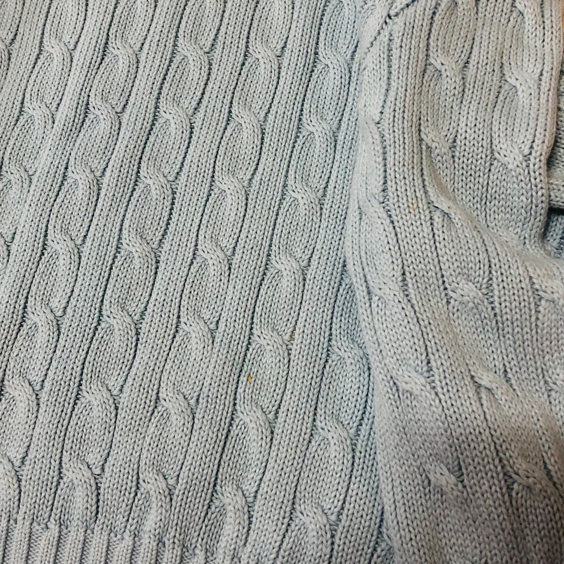 폴로 연하늘 꽈배기 니트 S 상품이미지2