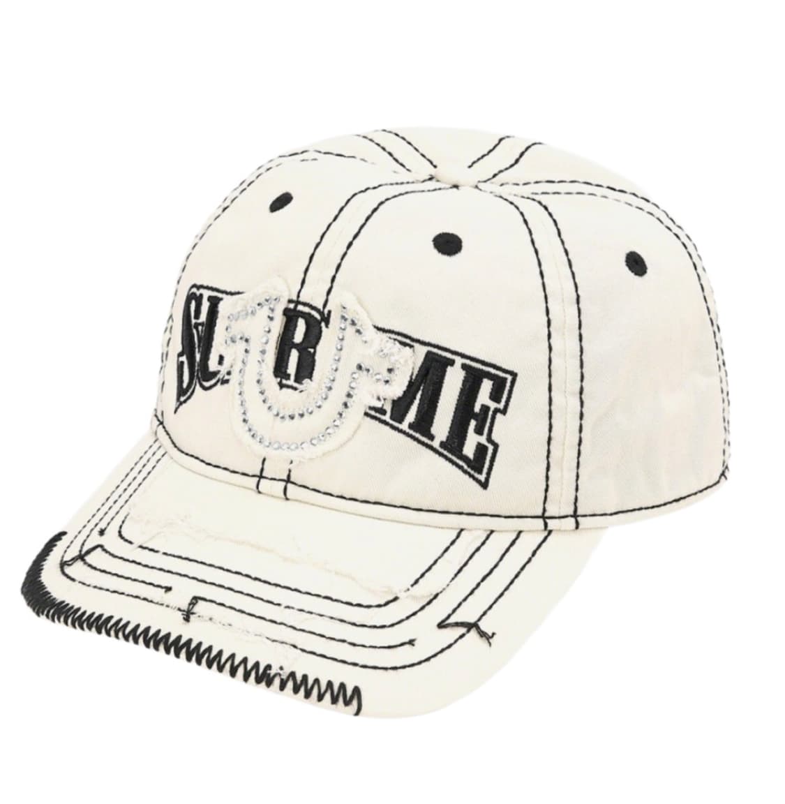 슈프림 트루 릴리전 6 패널 캡 화이트 21fw 상품이미지1