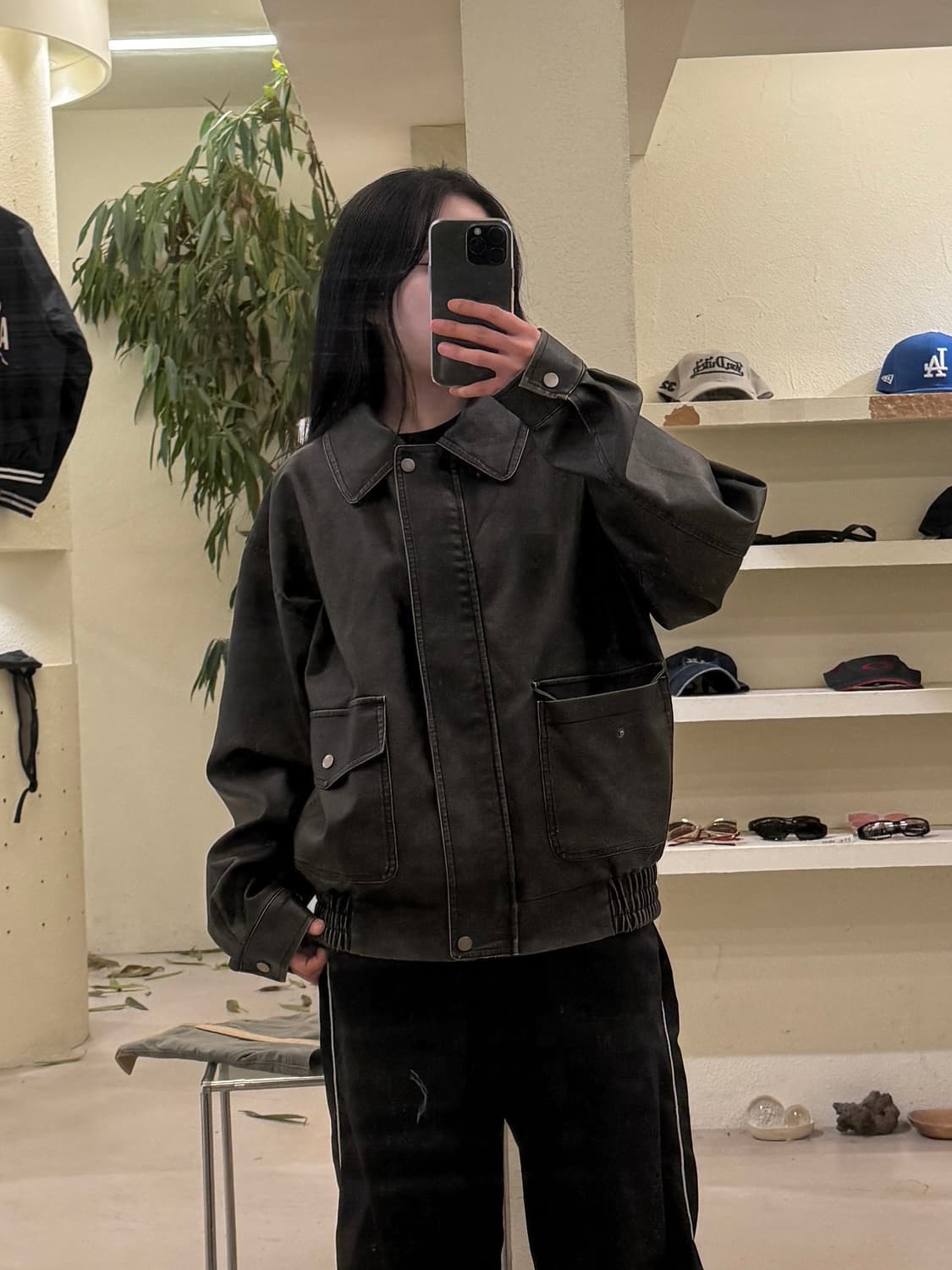 빈티지 레더 카라 자켓 U417 상품이미지1