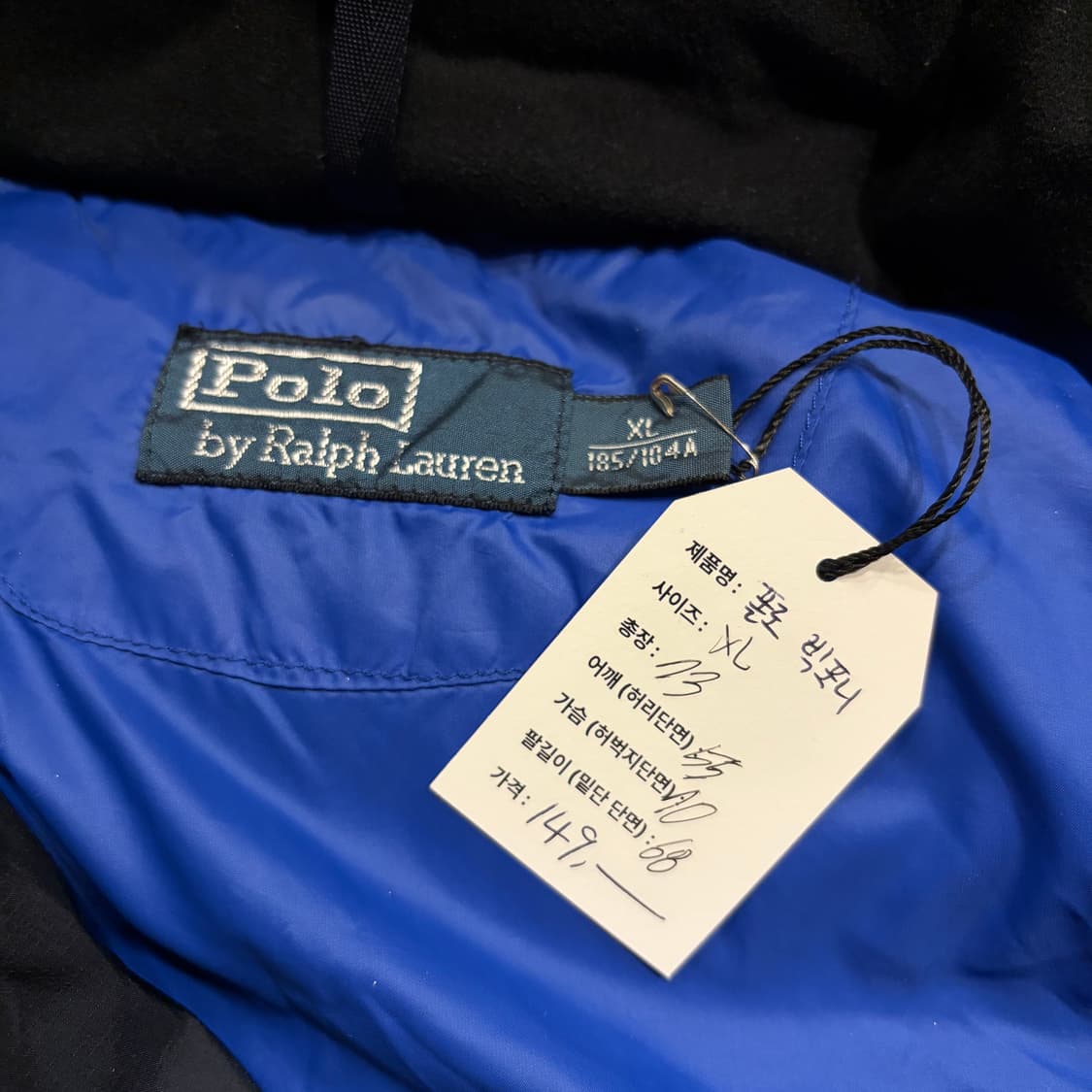 [XL] 폴로 랄프로렌 빅포니 네이비 후드 패딩 점퍼 C948 상품이미지5