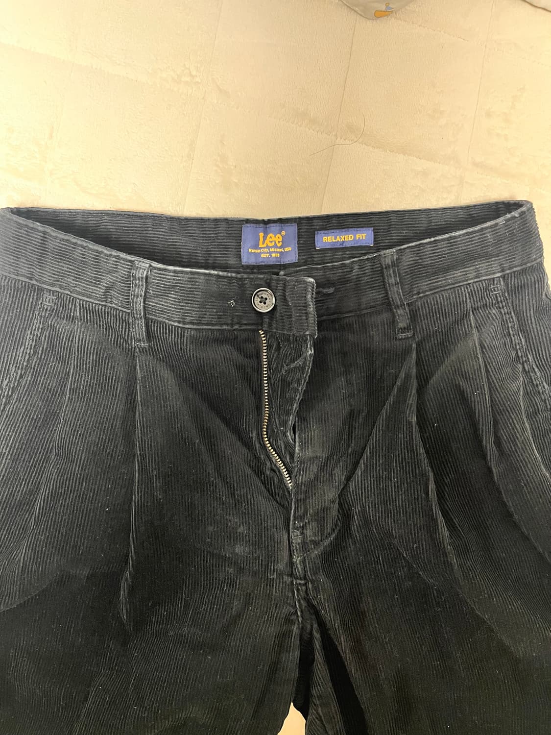 Lee 블랙 골덴 릴렉스드핏 30 상품이미지2