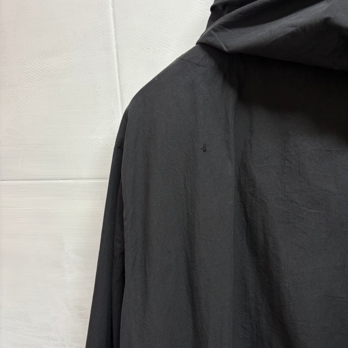 patterntorso 블랙 코튼 바스락 후드 바람막이 자켓 (XL) 상품이미지7