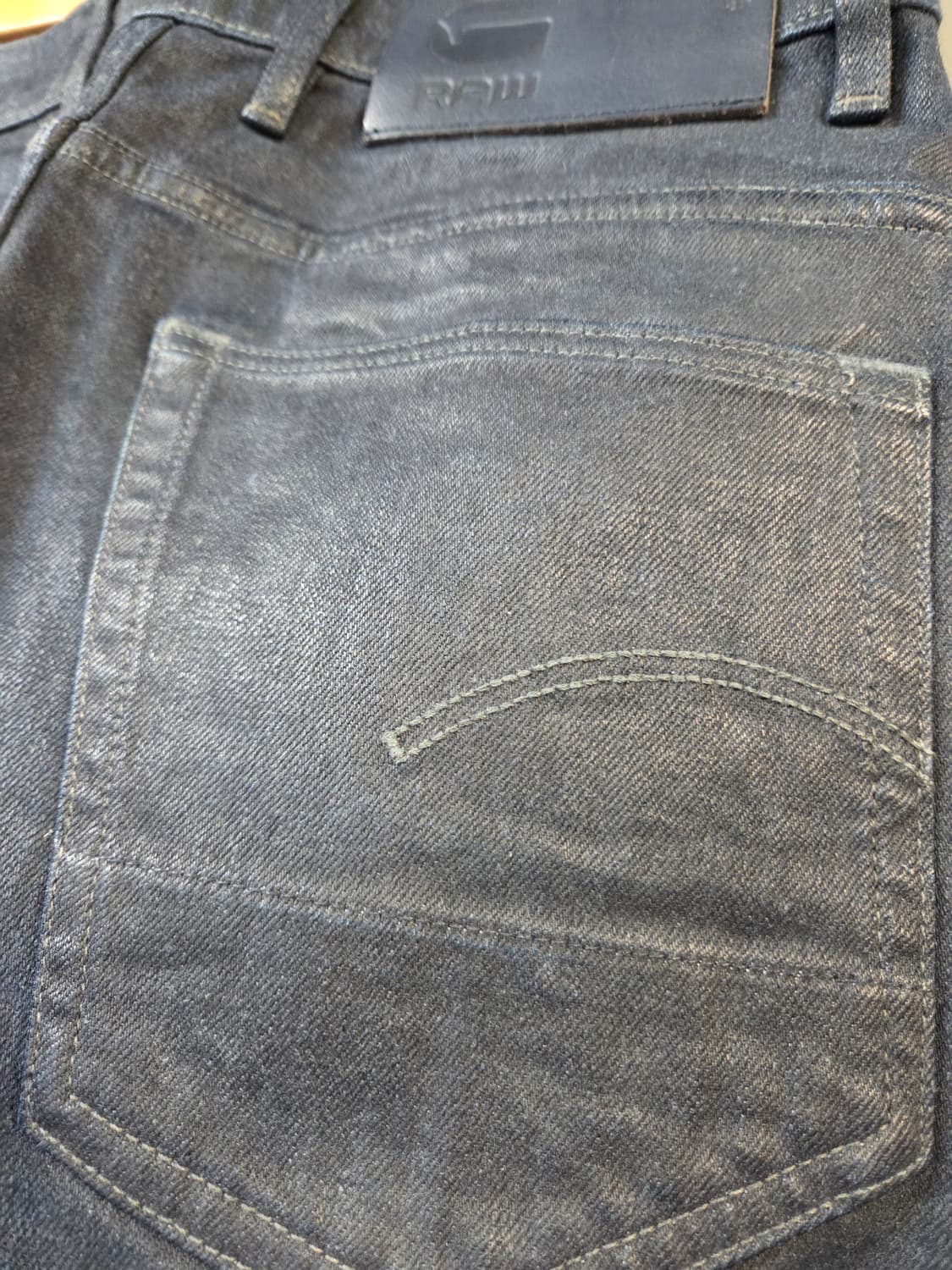 G-Star Raw 블랙 데님 청바지 사이드 지퍼(27)오일바지 상품이미지4