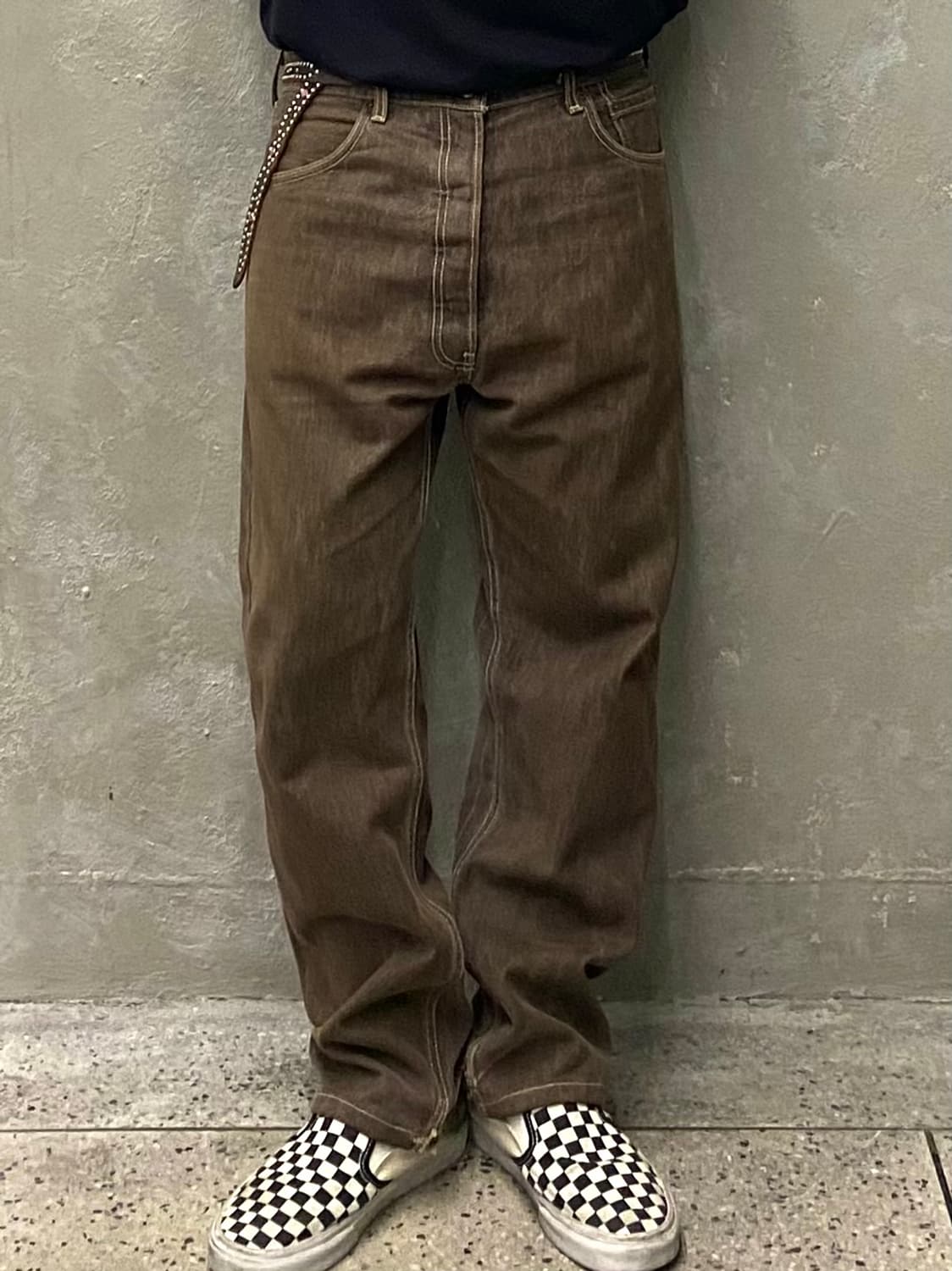 [36] 00s Levi's 501 리바이스 브라운 워시드 데님팬츠 상품이미지9