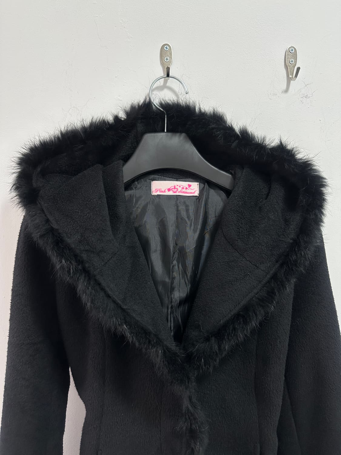 Black rabbit fur trimming ribbon jacket 상품이미지6