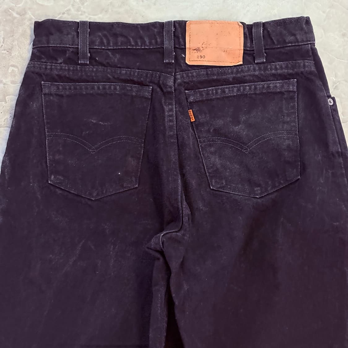 [33/32] USA 리바이스 550 오렌지탭 orange 흑청 블랙 상품이미지4