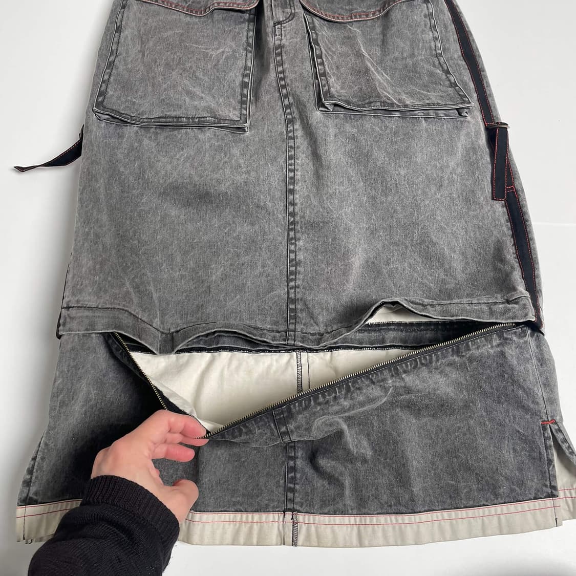 i+mu 지퍼 디테일 스커트 상품이미지6