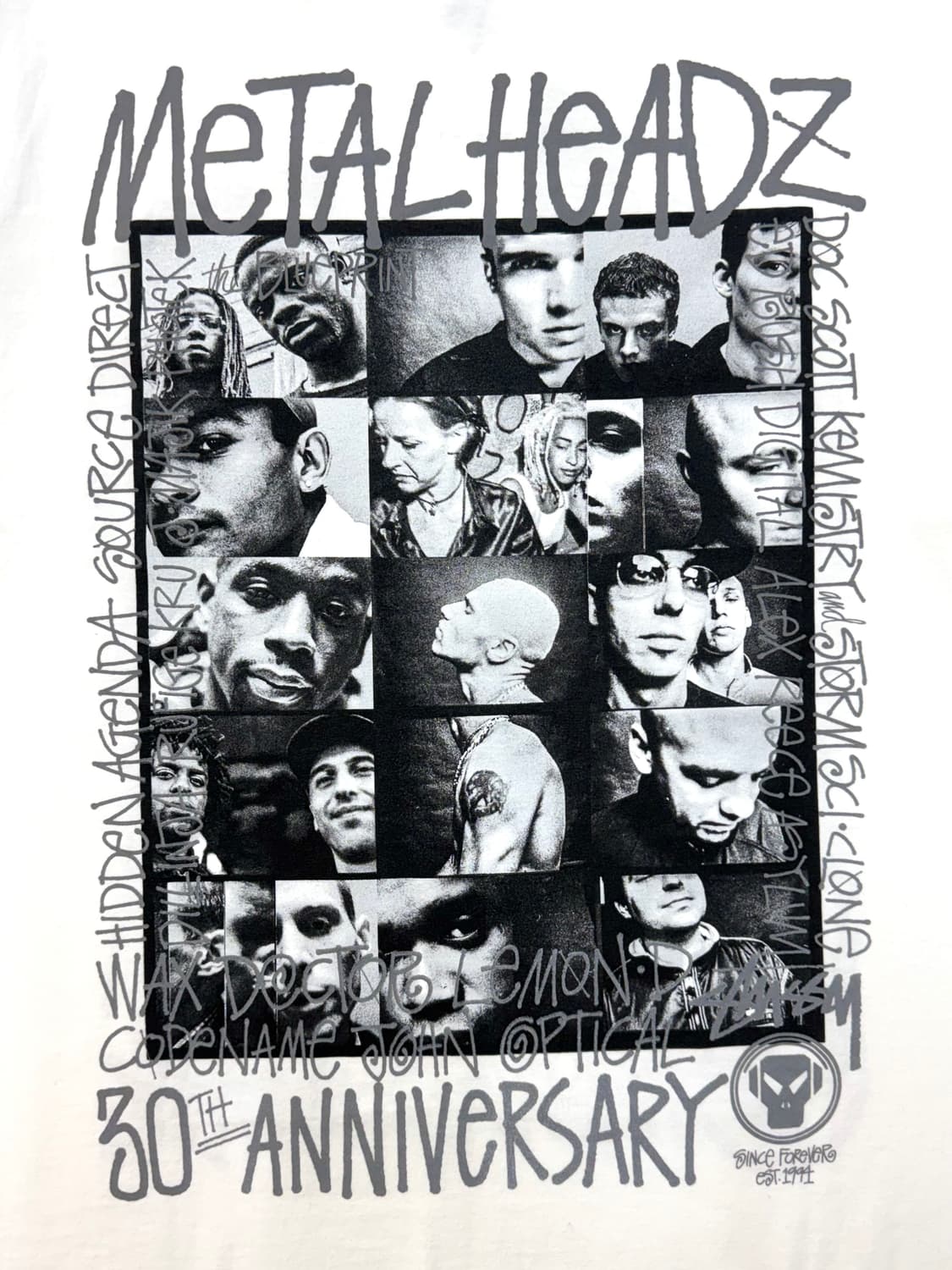 Stussy 스투시  x 골디 메탈헤즈 30주년 협업 반팔 화이트 티셔츠 상품이미지5